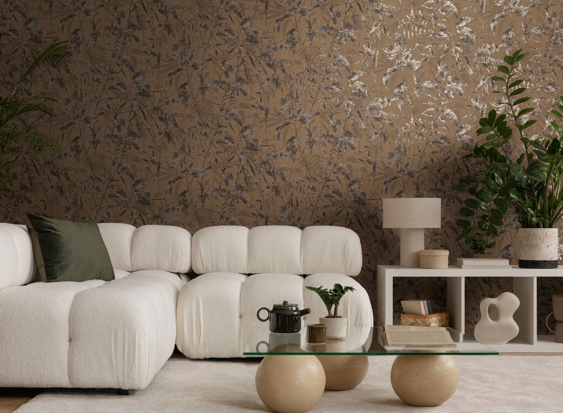 AS Vliestapete MS Hot Spots Floral Braun 782034