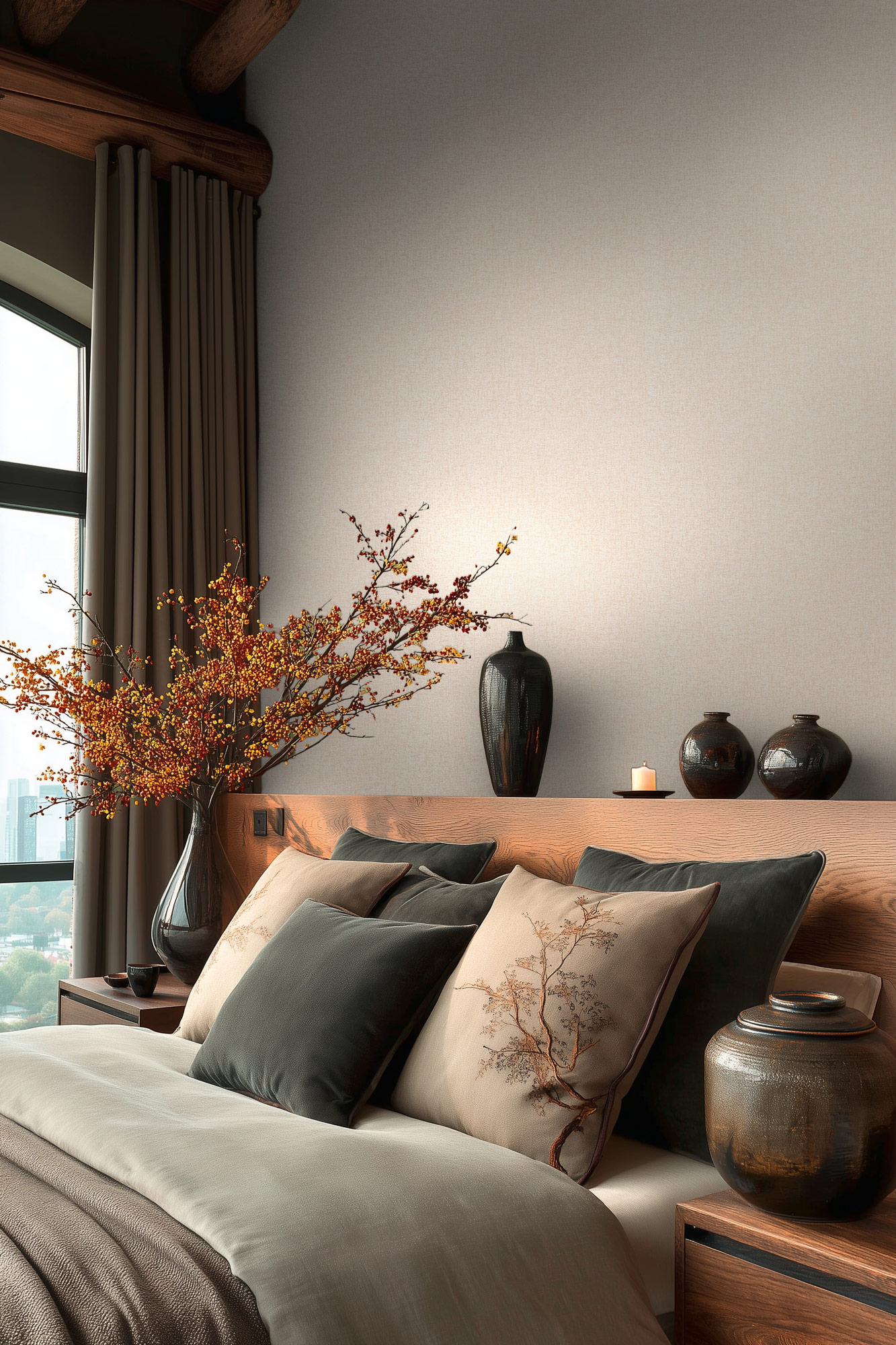 Livingwalls Vliestapete Stories of Life Uni Beige 396557