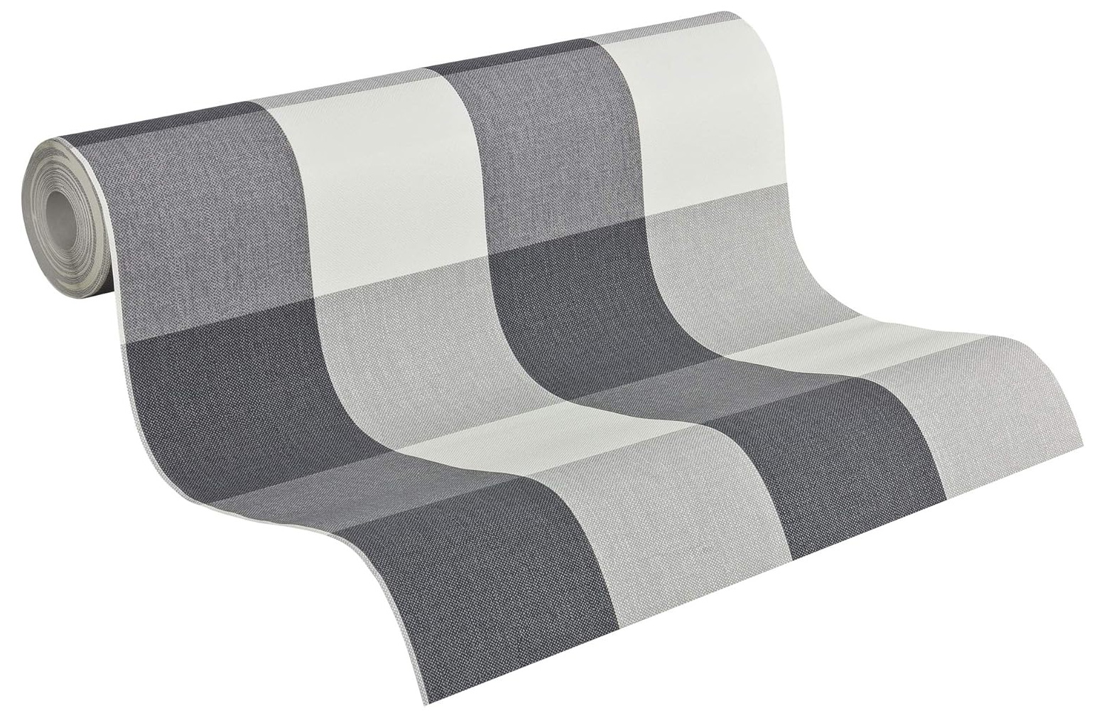 AS Vliestapete Elegance Kariert Grau 206367