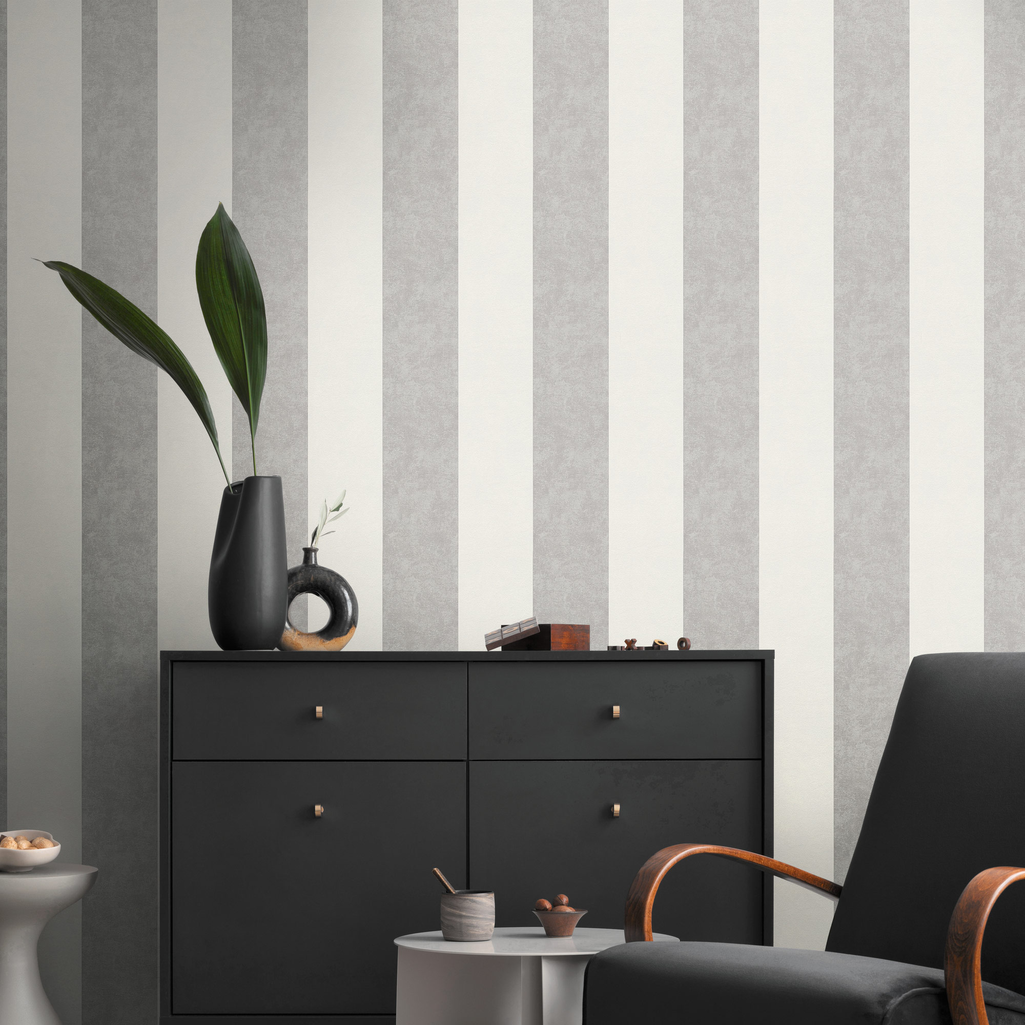 AS Vliestapete Memory 3 Streifentapete Grau 329902