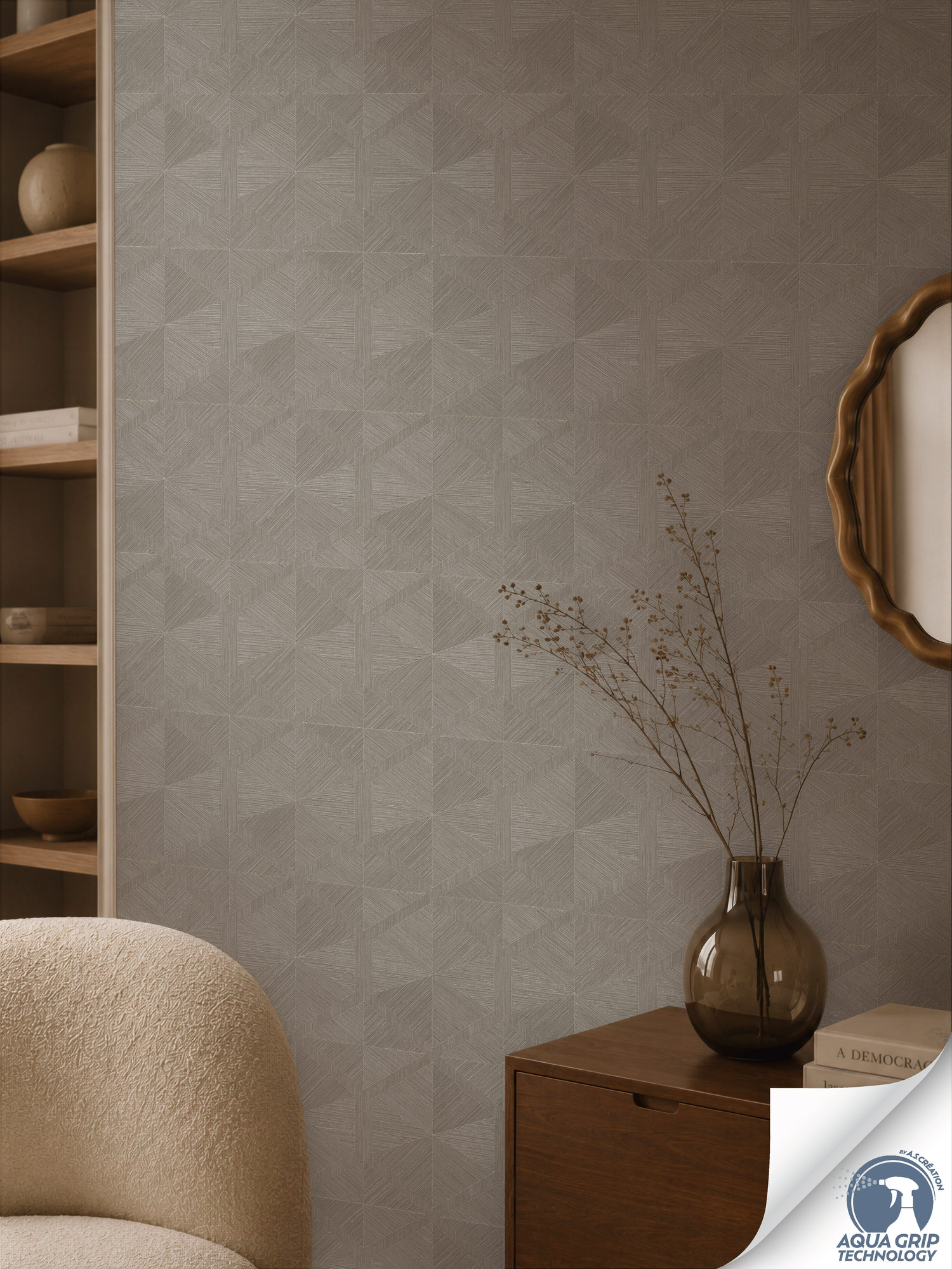 AS Vliestapete Cosiness Designdrop 2 Grafik Grau 793194