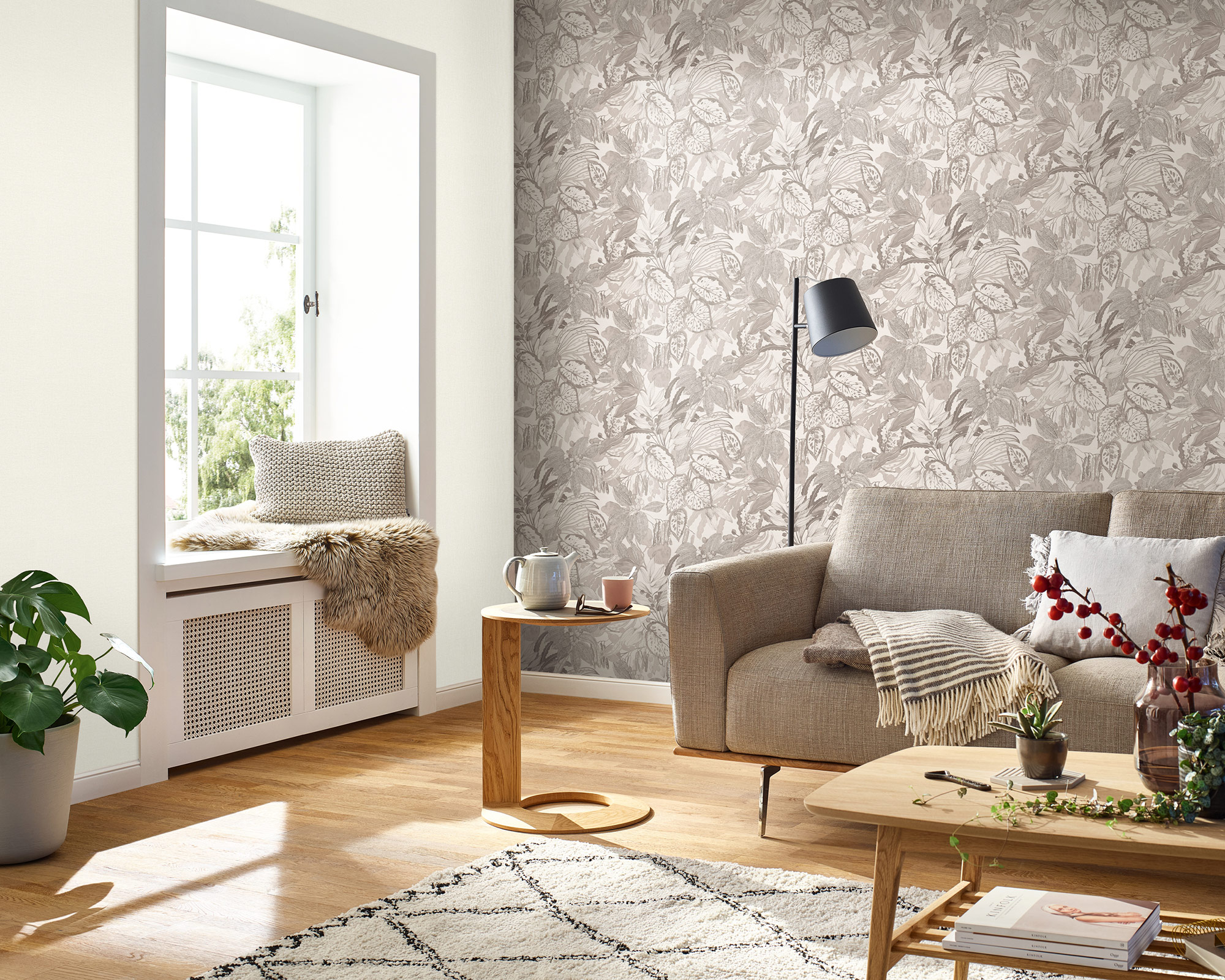 Rasch Vliestapete Liverna Weiß-offwhite 555820