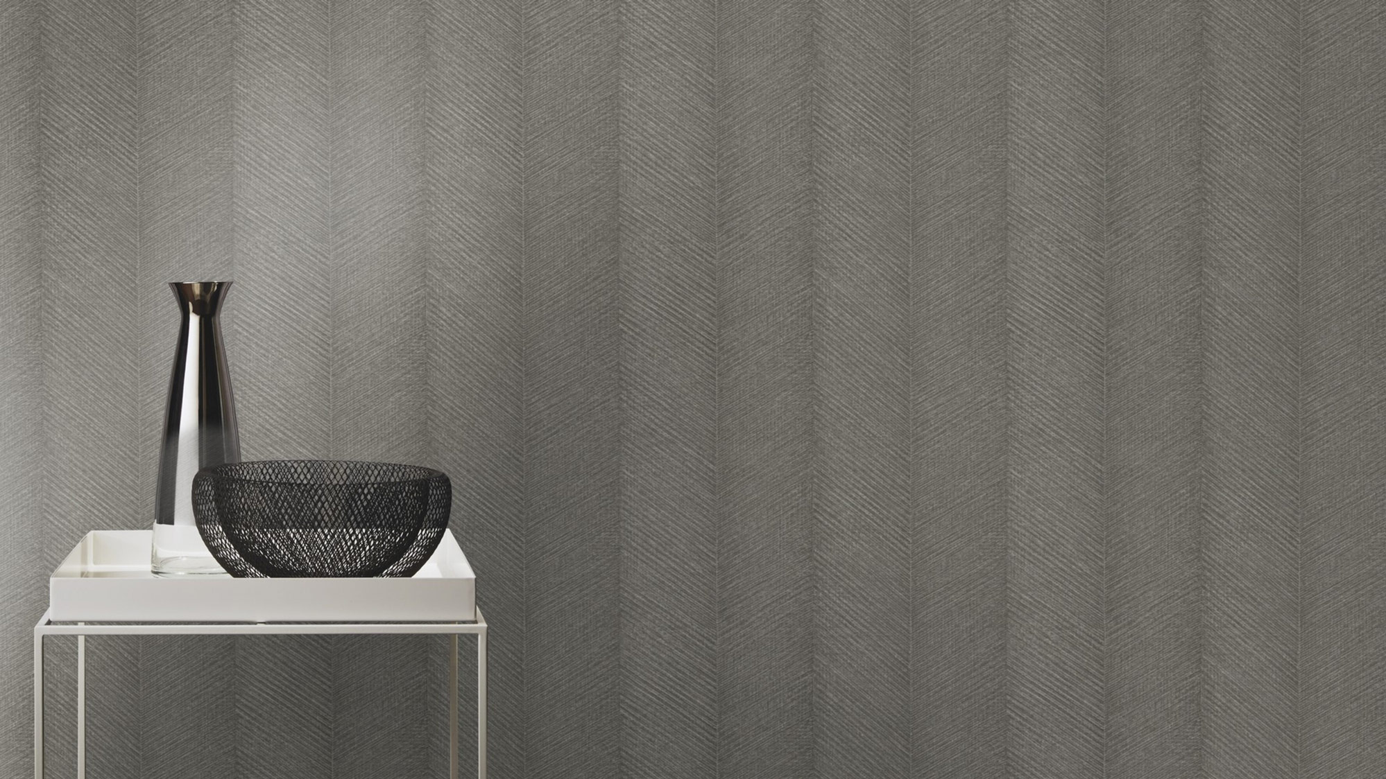 Rasch Vliestapete Amara Grau-Silbergrau dunkel 720372
