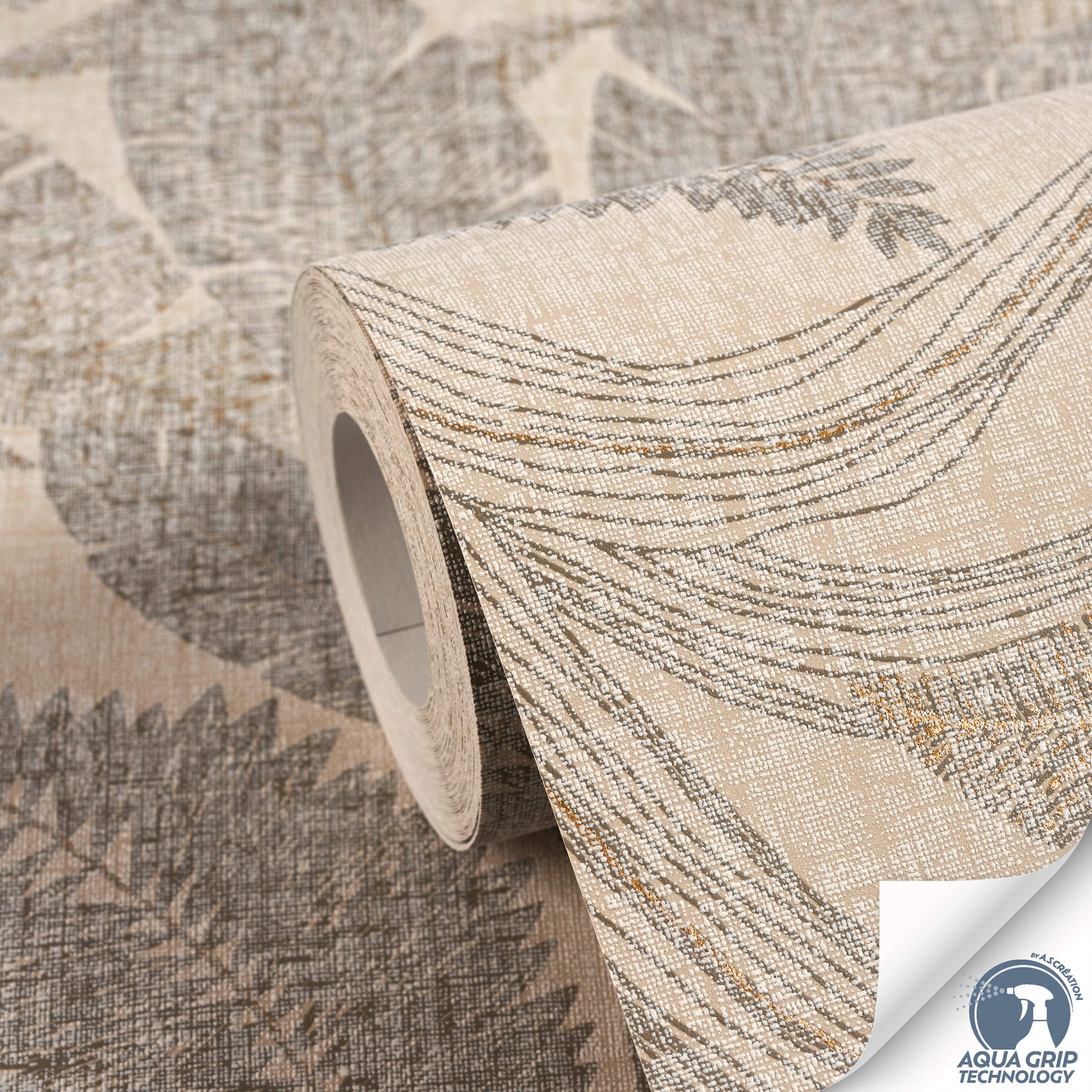 AS Vliestapete Cosiness Designdrop 2 Floral Beige 792411