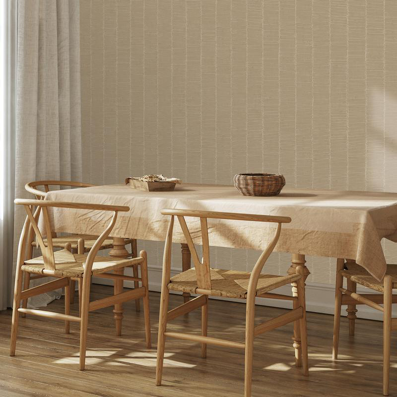 Hohenberger Vliestapete Chalk Beams in Order Caramel 65499