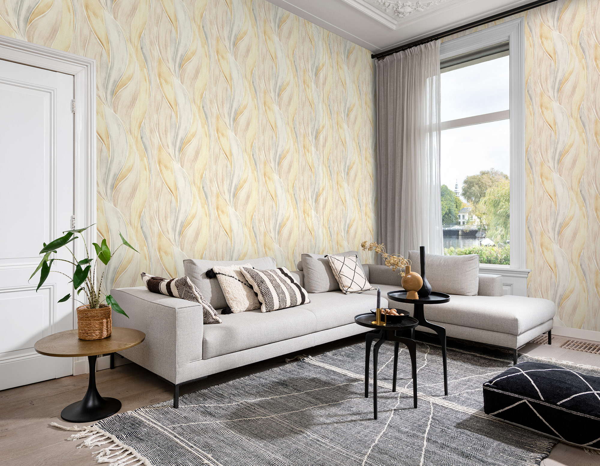 Rasch Vliestapete Liverna Gelb 416503