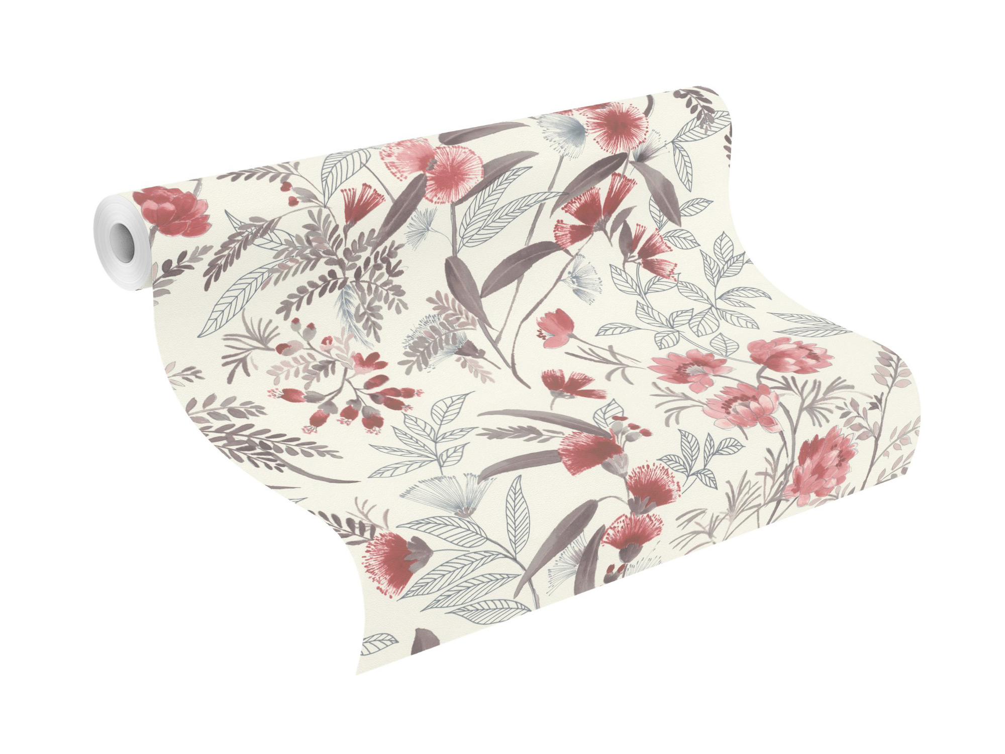 Rasch Vliestapete Symphony Rot-Dunkelrot Blumen 869118