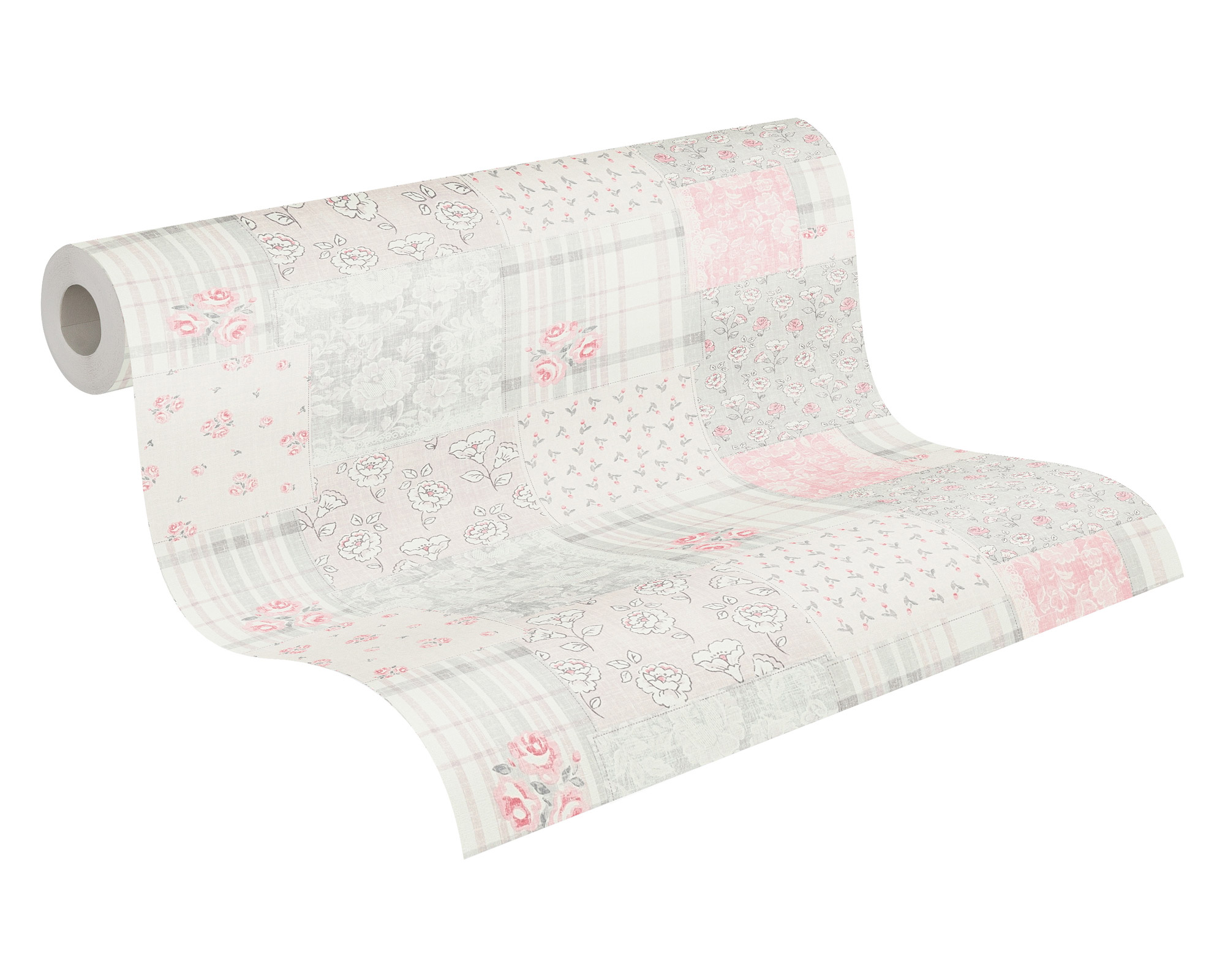 AS Vliestapete Maison Charme Blümchen grau 390663