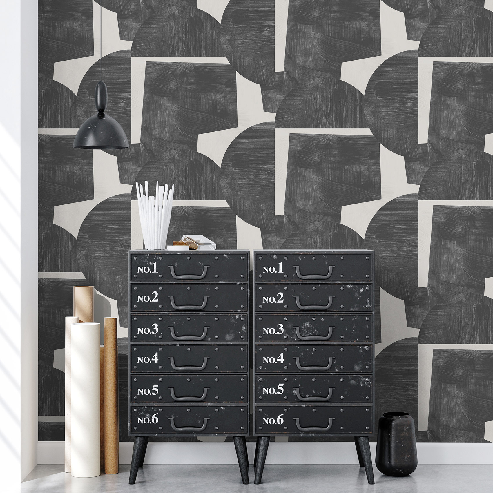 Hohenberger Vliestapete Artist Geometric Black 65455