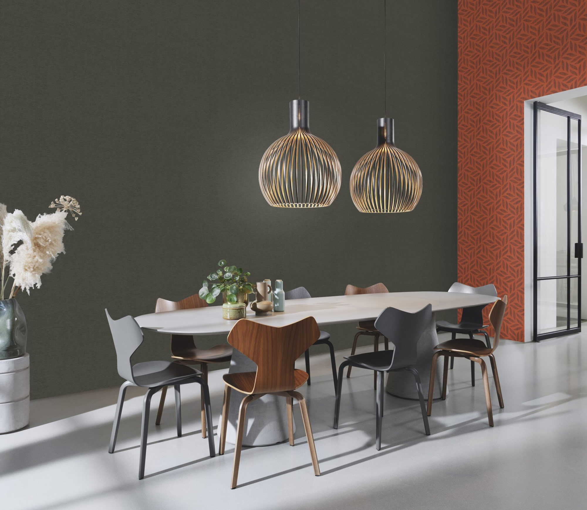 Rasch Vliestapete Country Charme Schwarz 449853