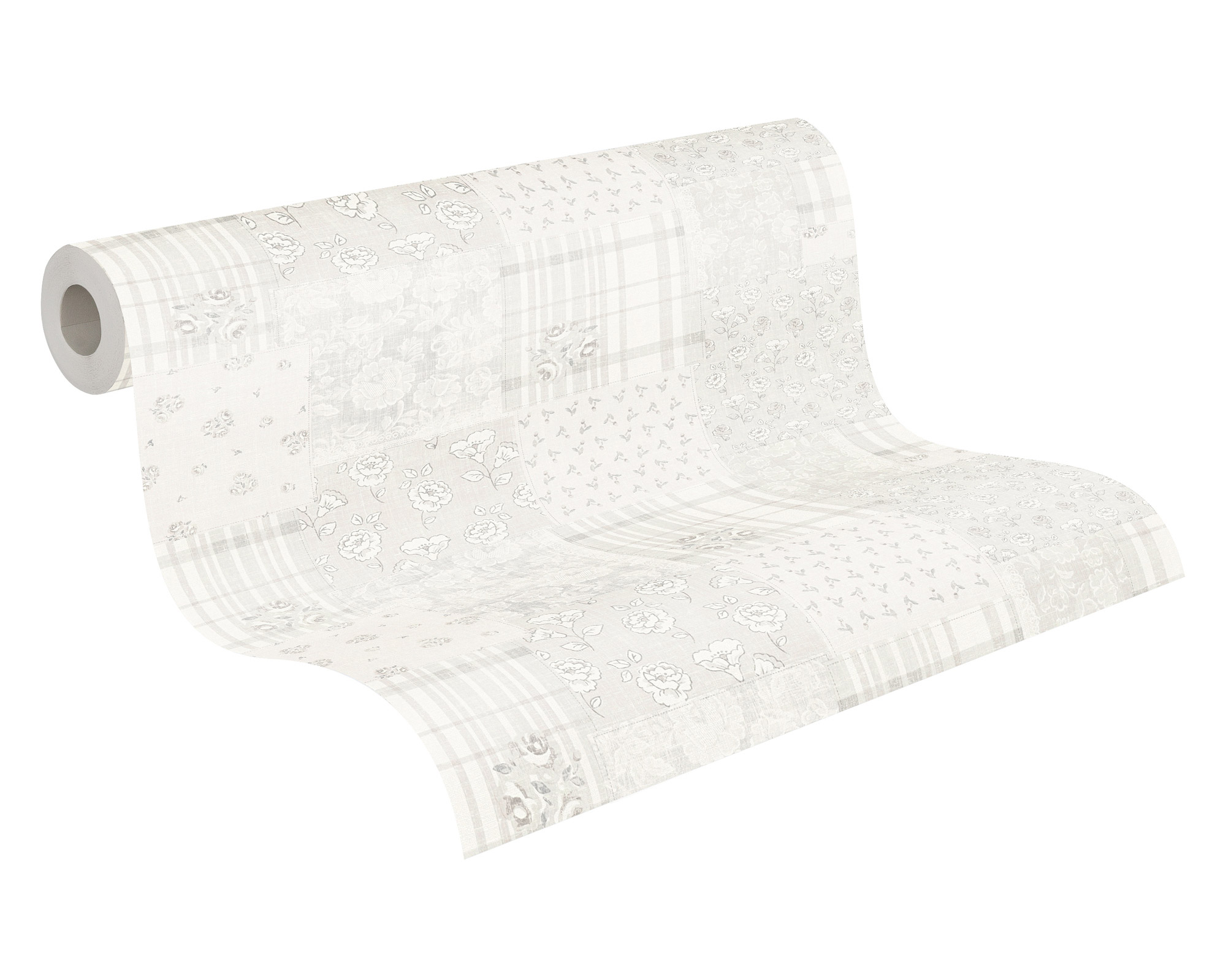 AS Vliestapete Maison Charme Blümchen grau 390662