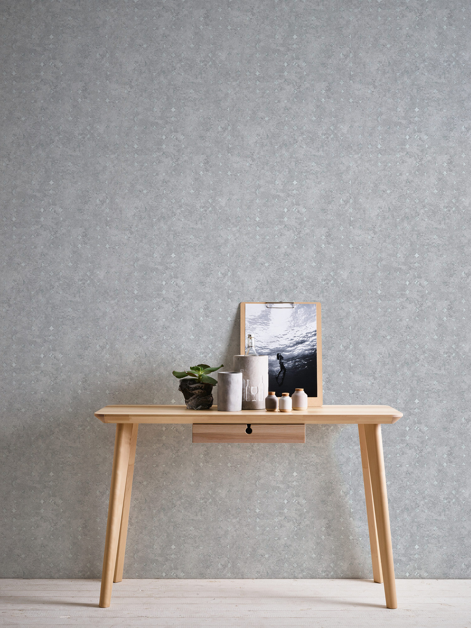 Livingwalls Vliestapete Stories of Life Used-Look Grau 39656