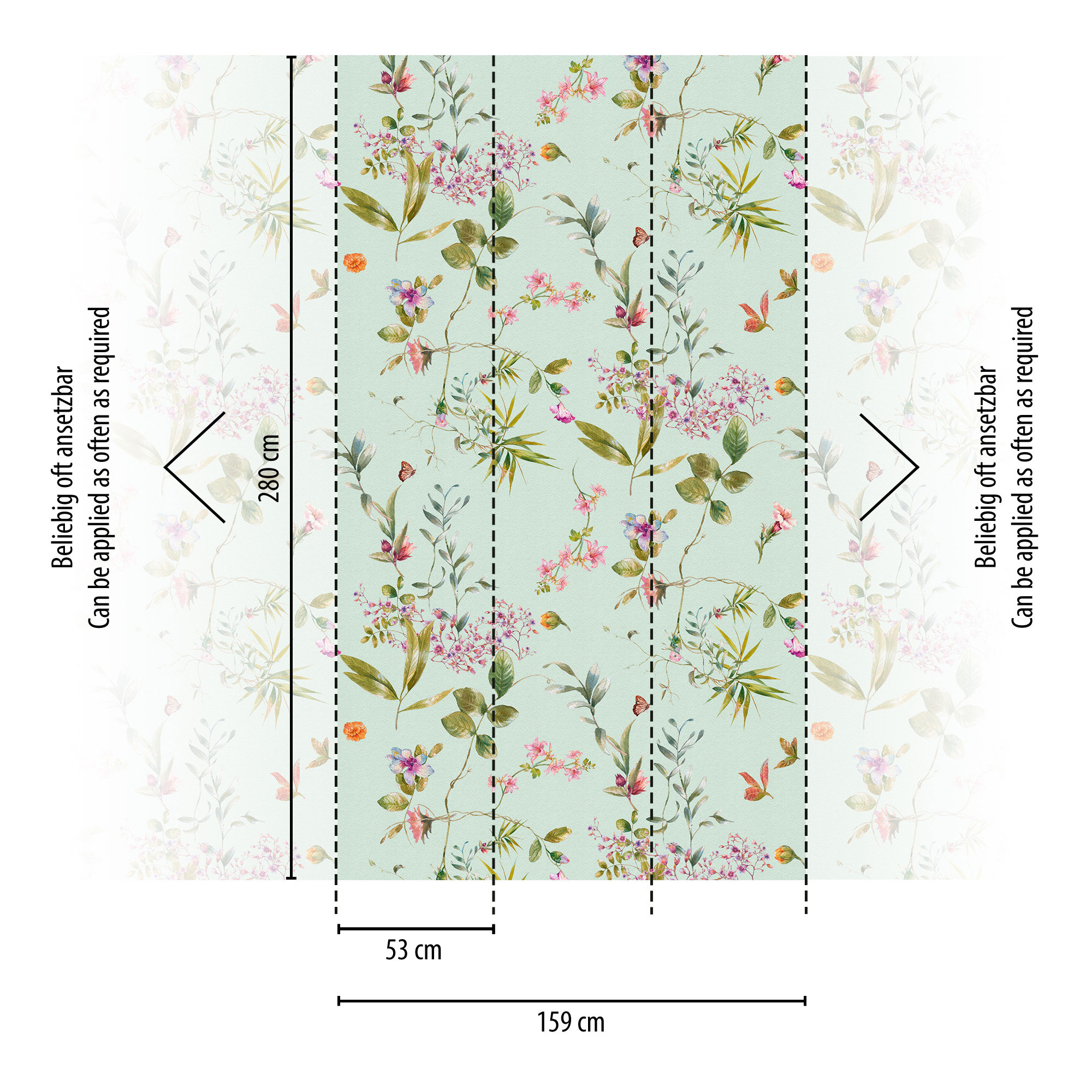 Livingwalls Vliestapete The Wall 3 Blumen 398811