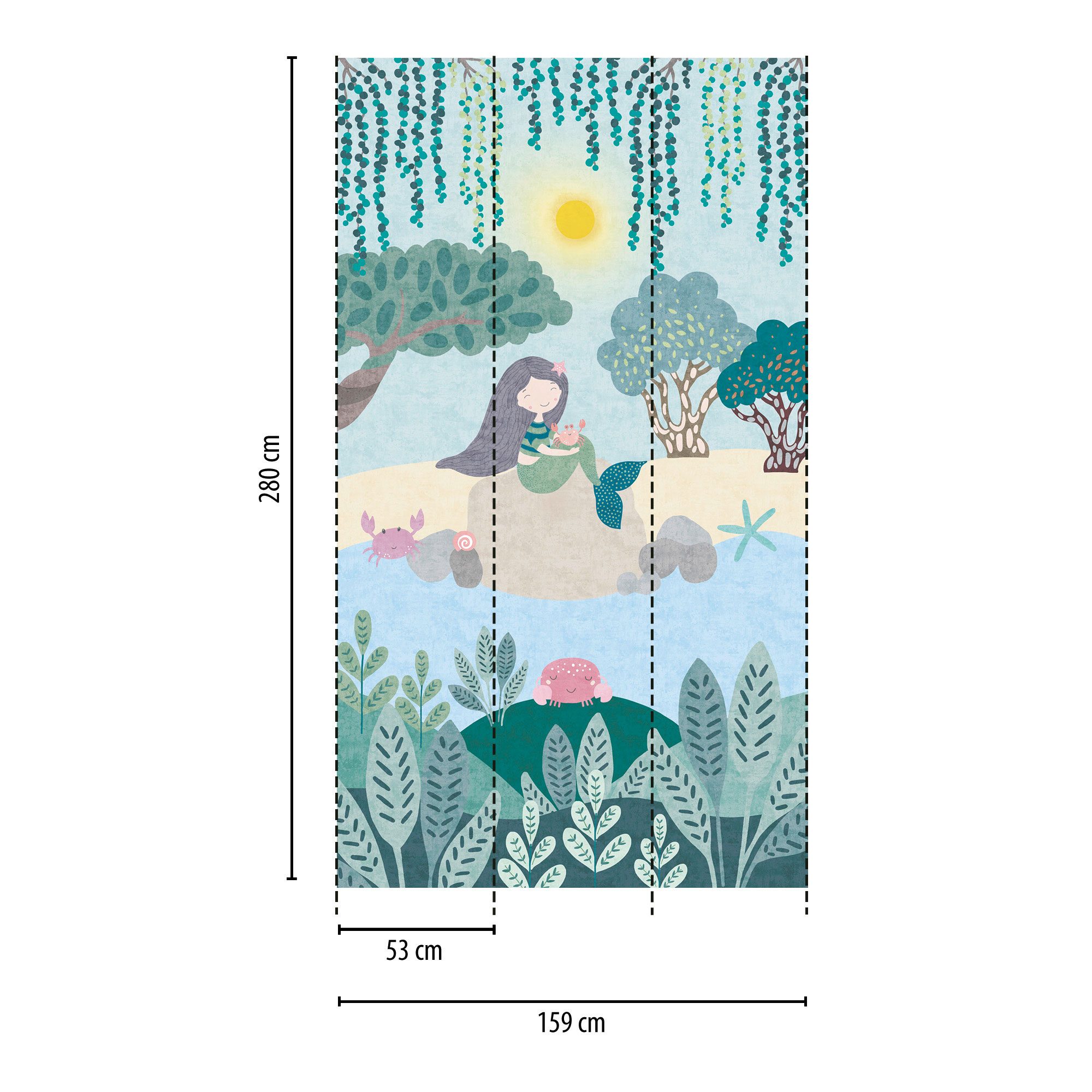 AS Vliestapete Lilly & Luis Meerjungfrau Bunt 770671