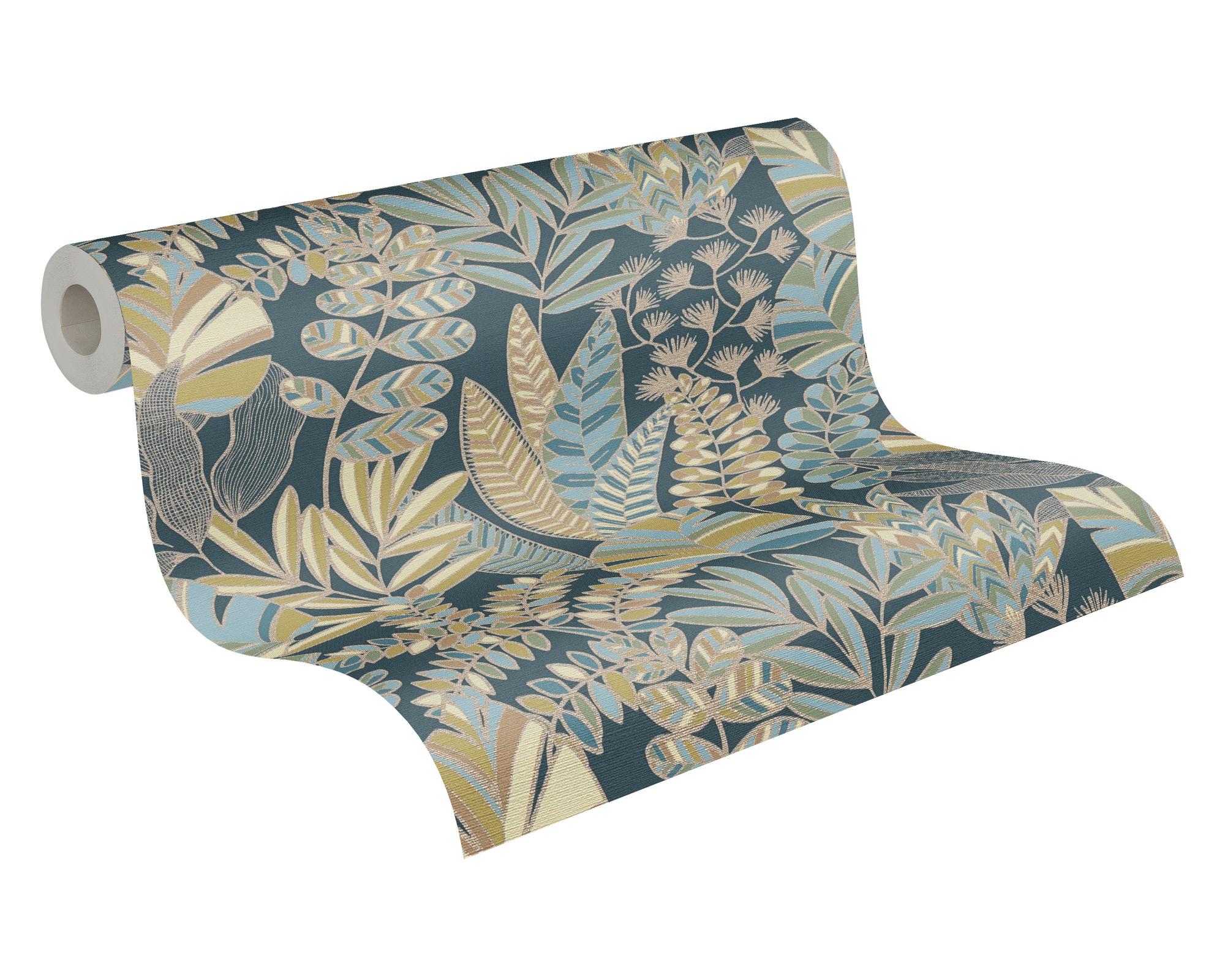 AS Vliestapete Antigua Satin Florale Tapete Blau 390955