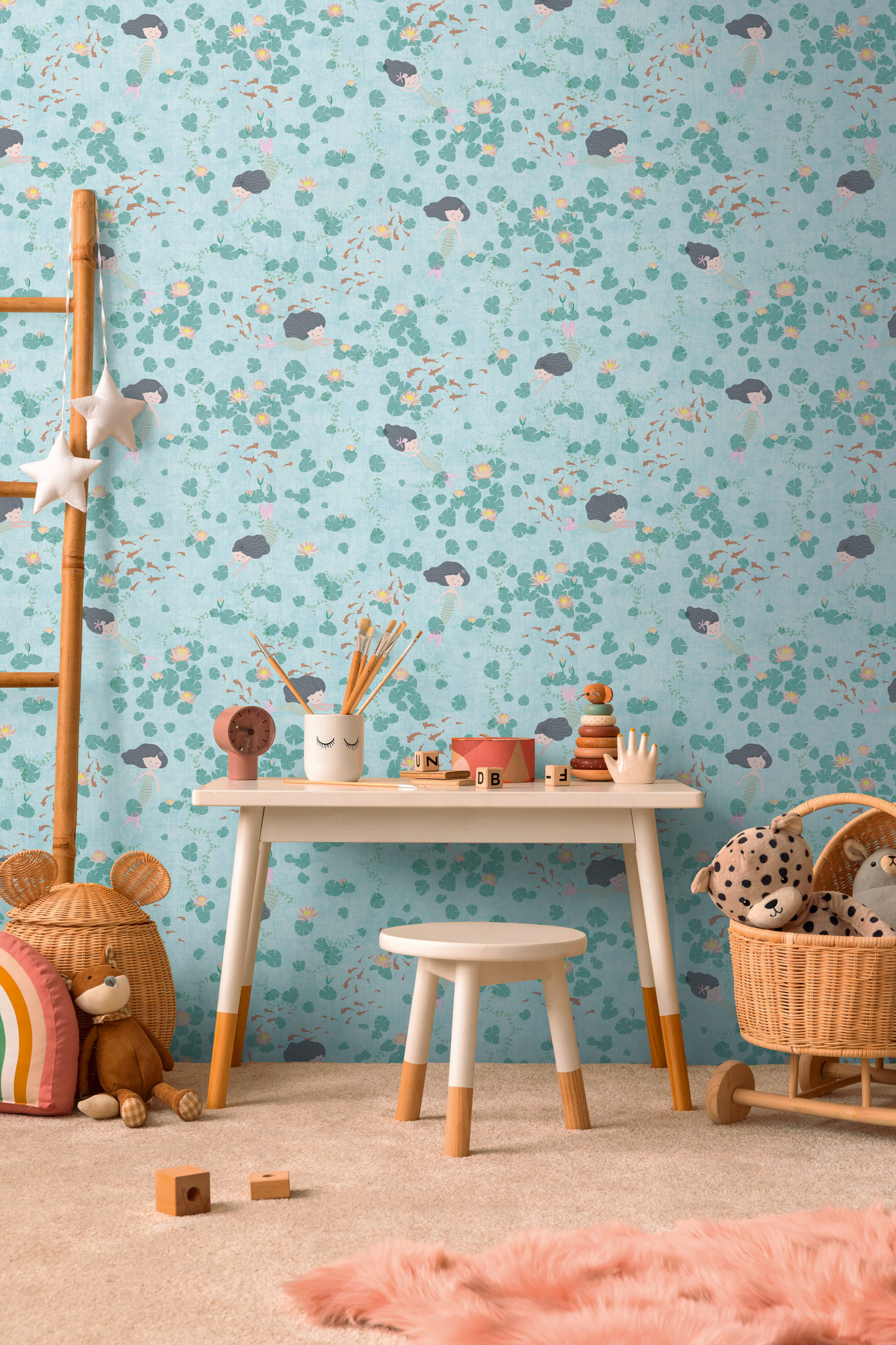 AS Vliestapete Lilly & Luis Meerjungfrau Blau 771461