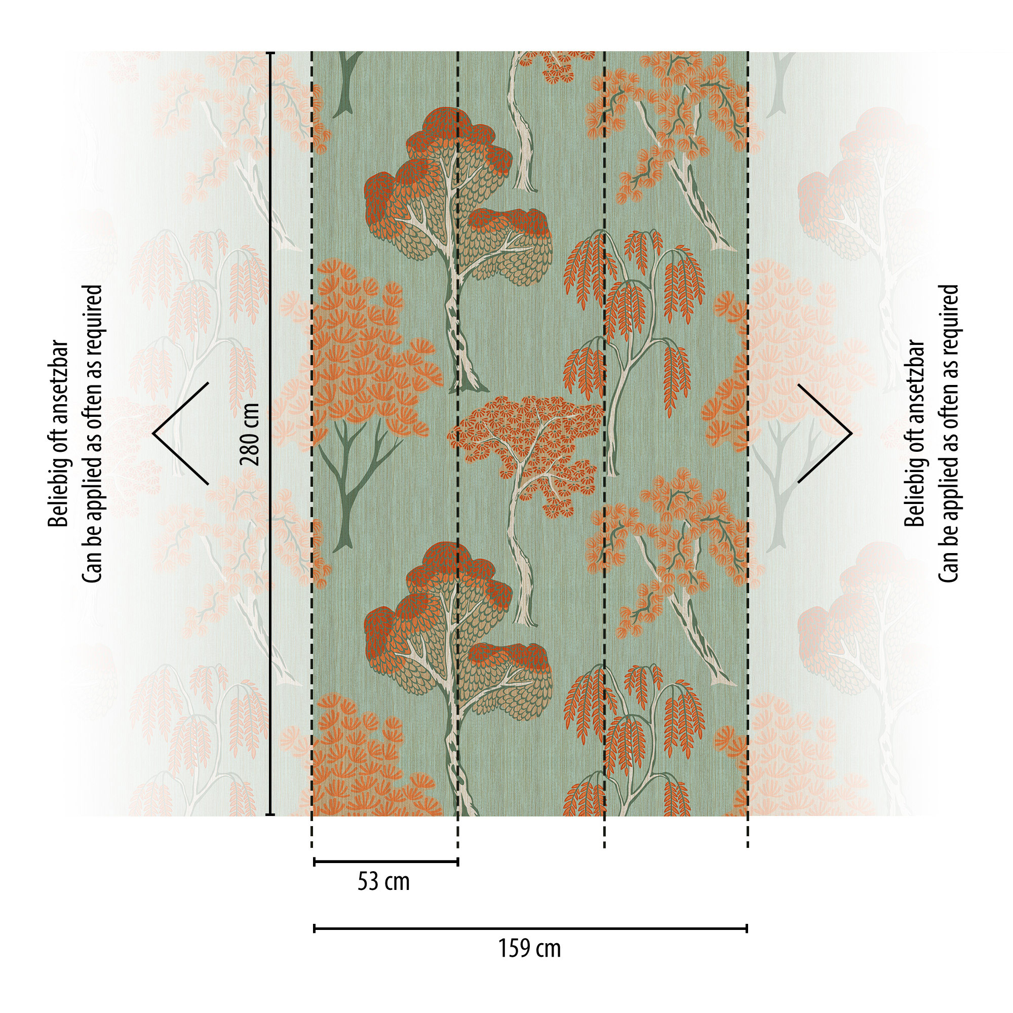 Livingwalls Vliestapete The Wall 3 Bäume 398871
