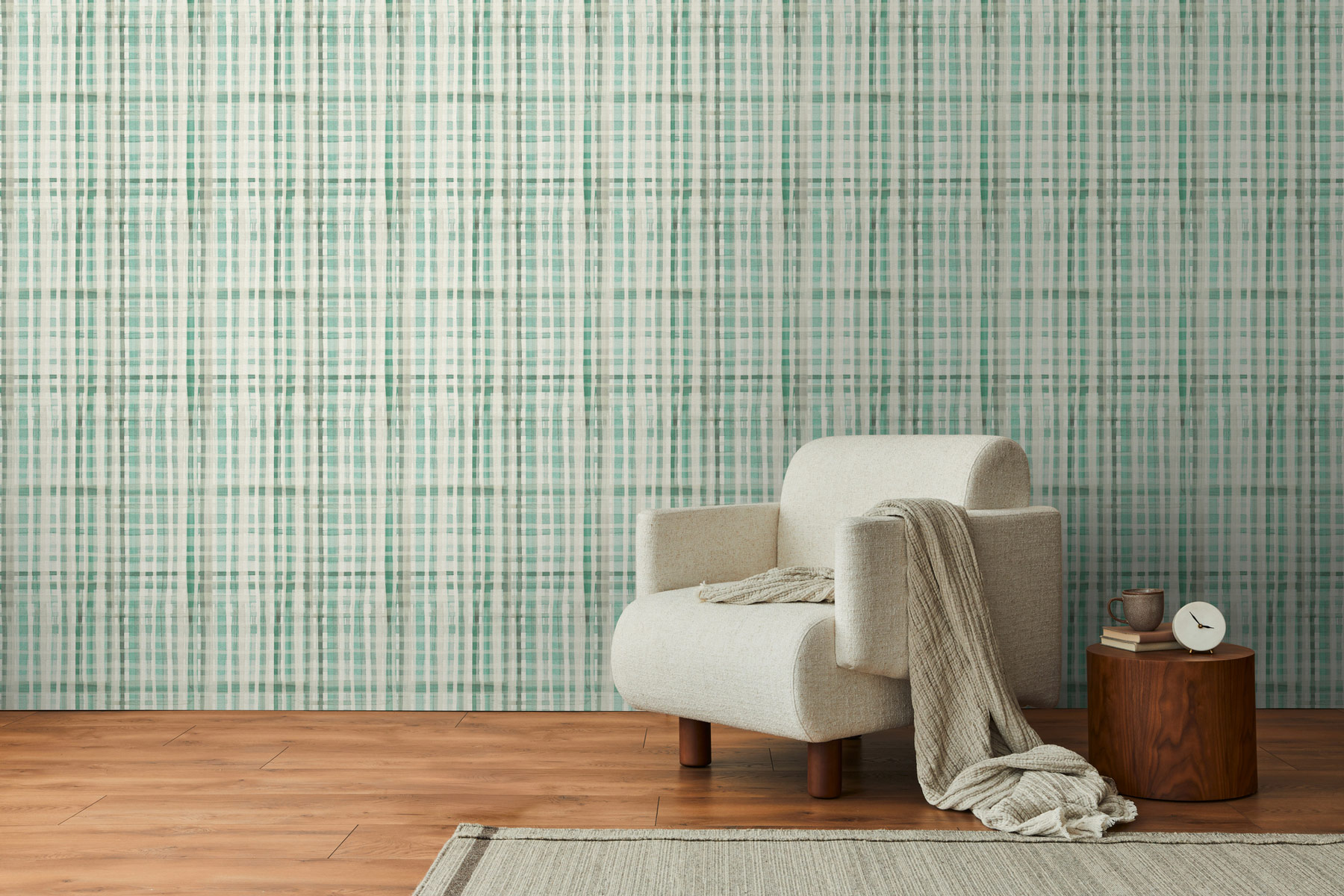 AS Vliestapete Anna d'Andrea Kariert Creme 782243