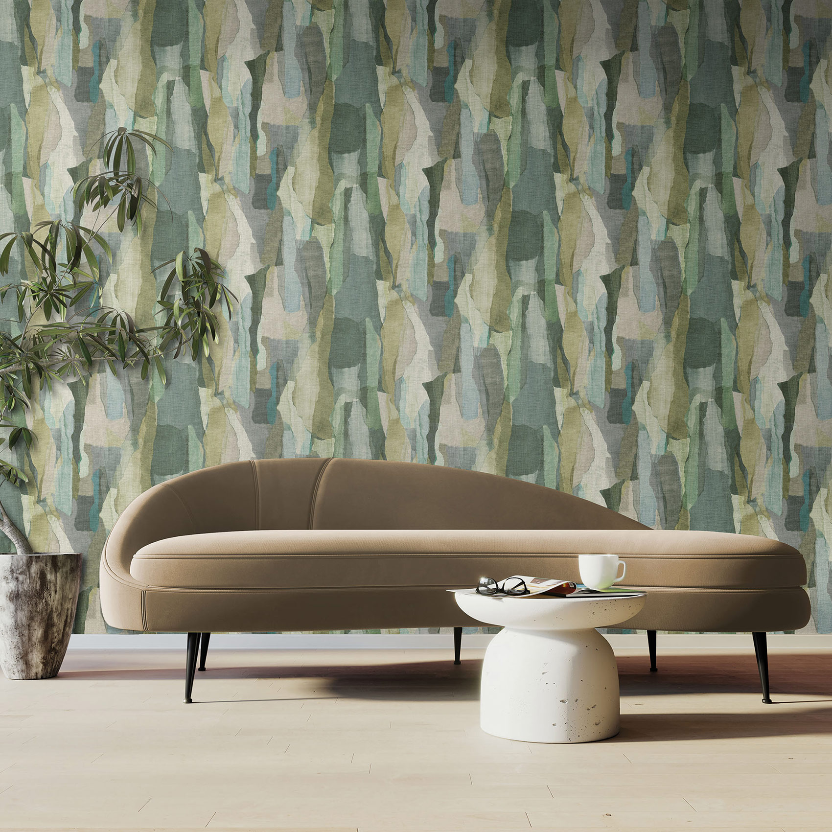 Hohenberger Vliestapete Artist Collage Green 27238