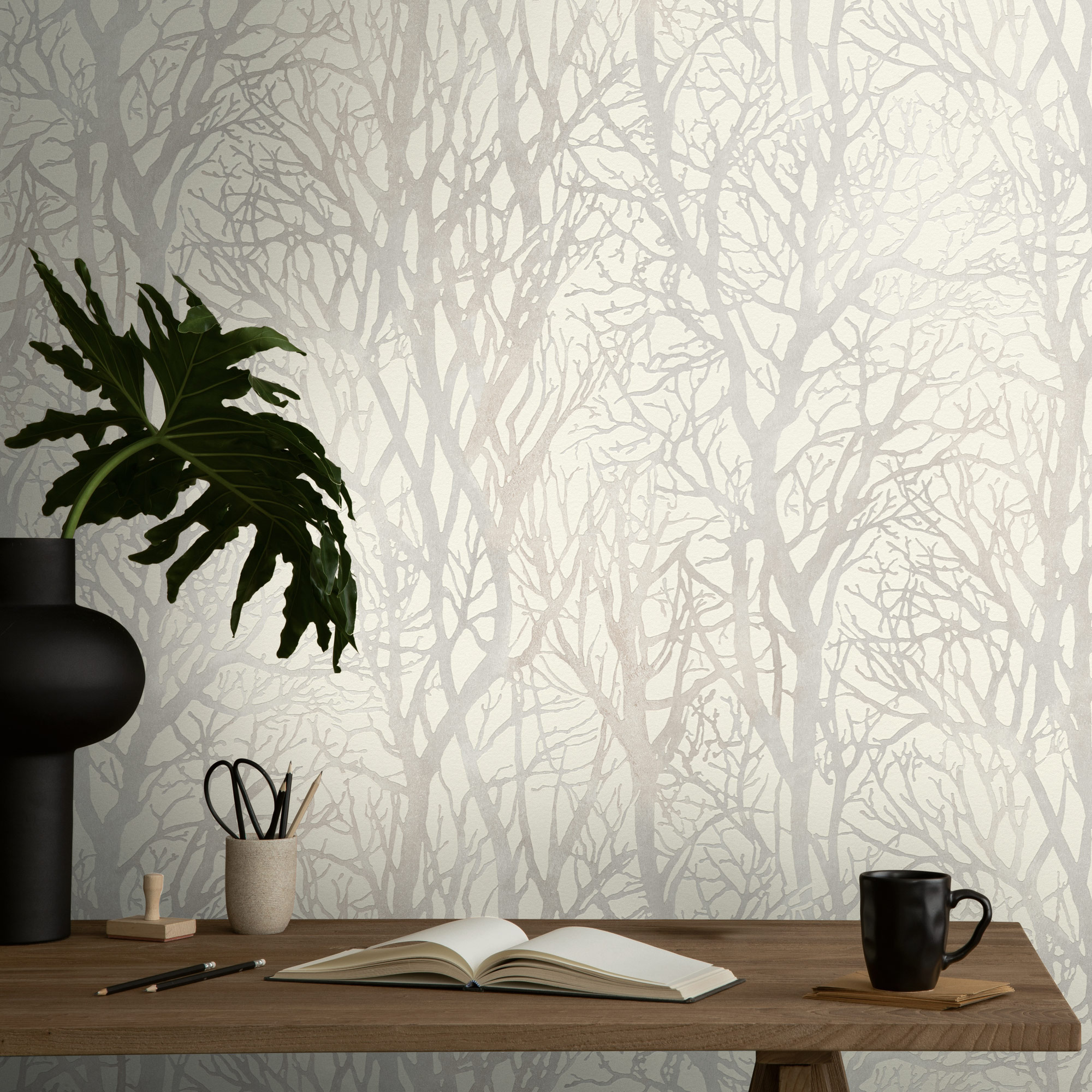 AS Vliestapete Attractive 2 Waldtapete Weiß 300941