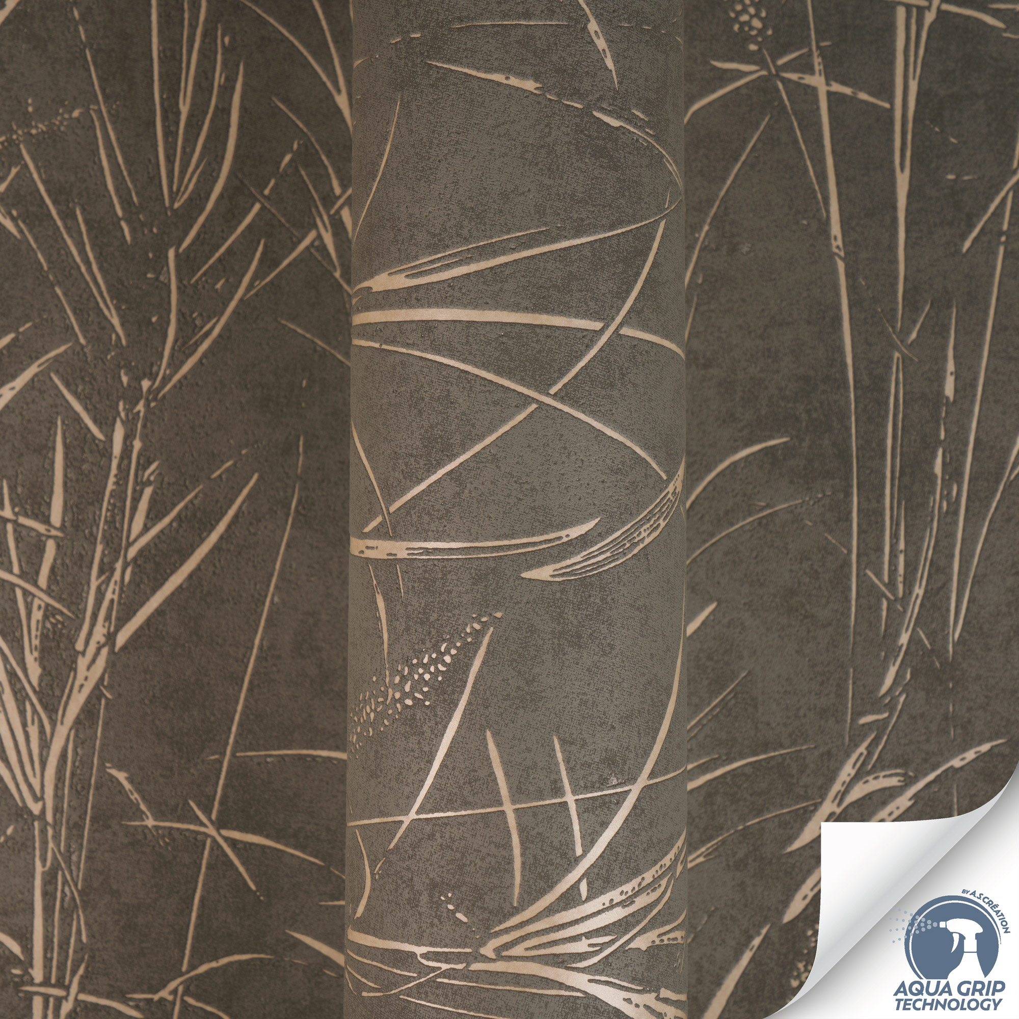 AS Vliestapete Cosiness Designdrop 2 Floral Grau 792825