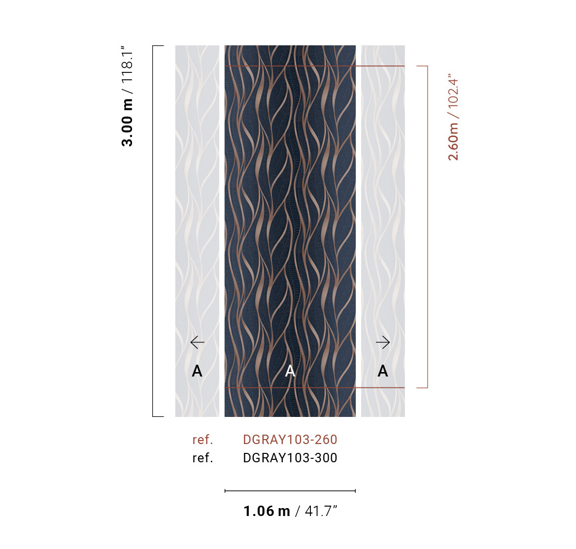 Masureel Fototapete Panel Ray Unda Vulcano DGRAY103260