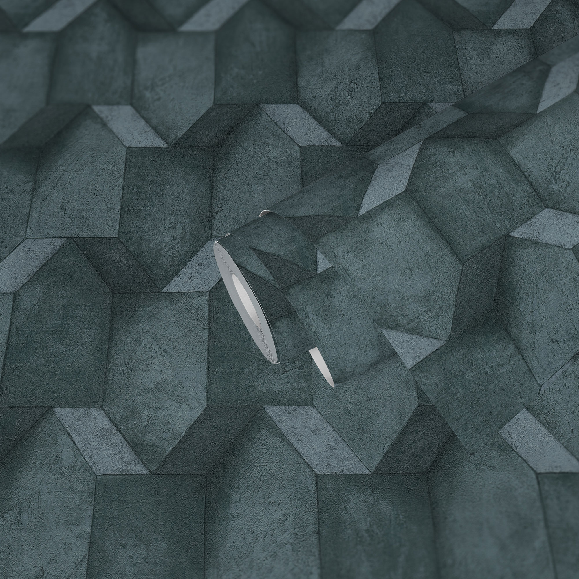 AS Vliestapete The BOS blau Betonoptik 388271