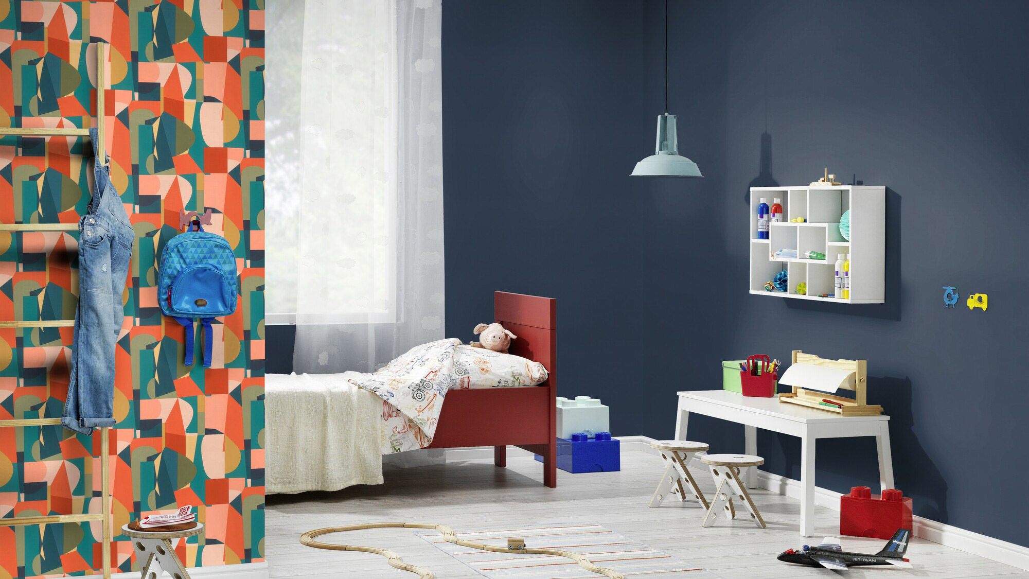 Rasch Vliestapete Allegretto Blau-Nachtblau 687514