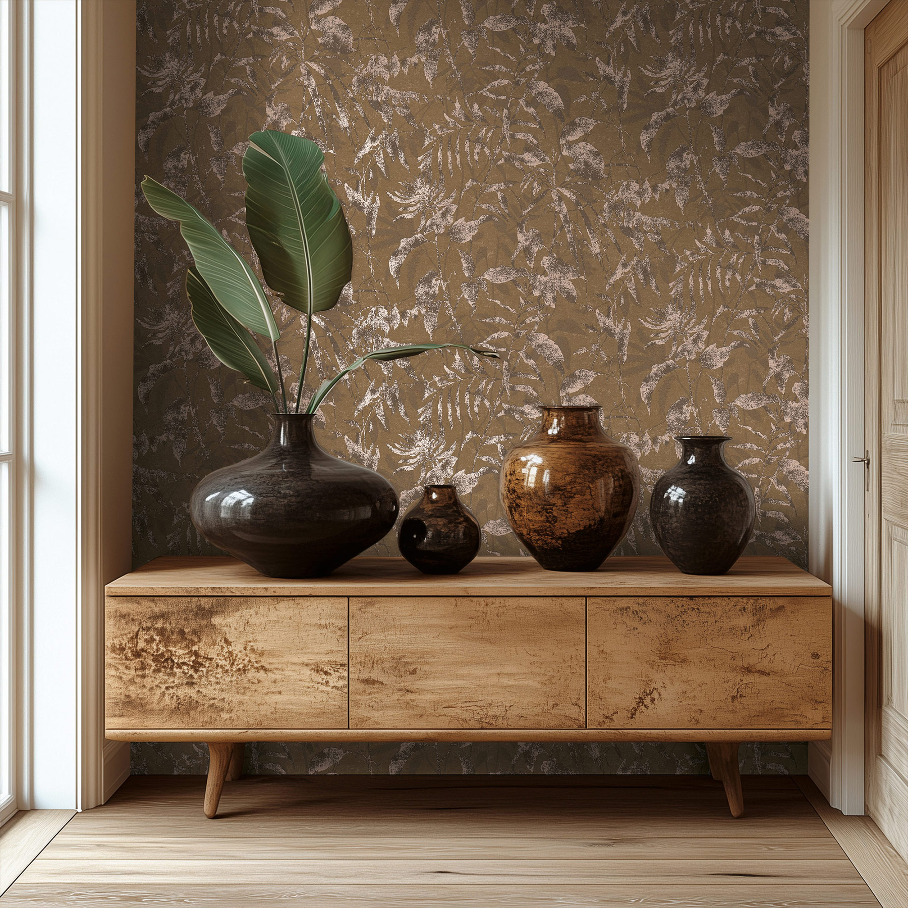 AS Vliestapete MS Hot Spots Floral Braun 782034