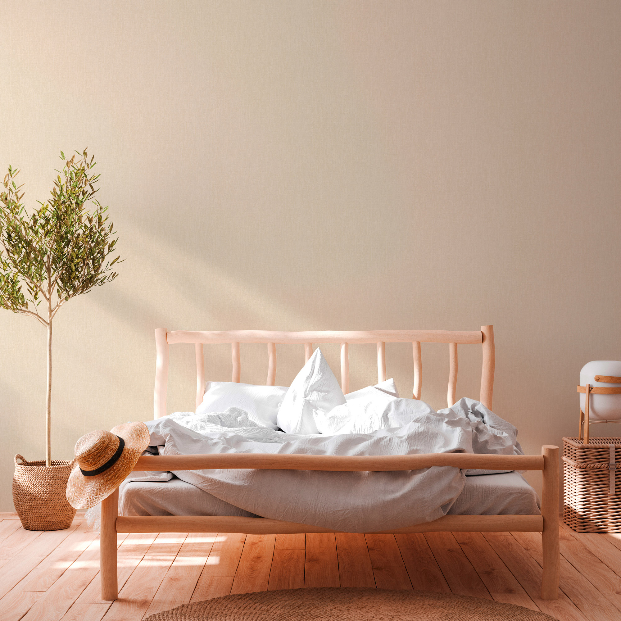 AS Vliestapete #Hygge Unitapete Beige 385993