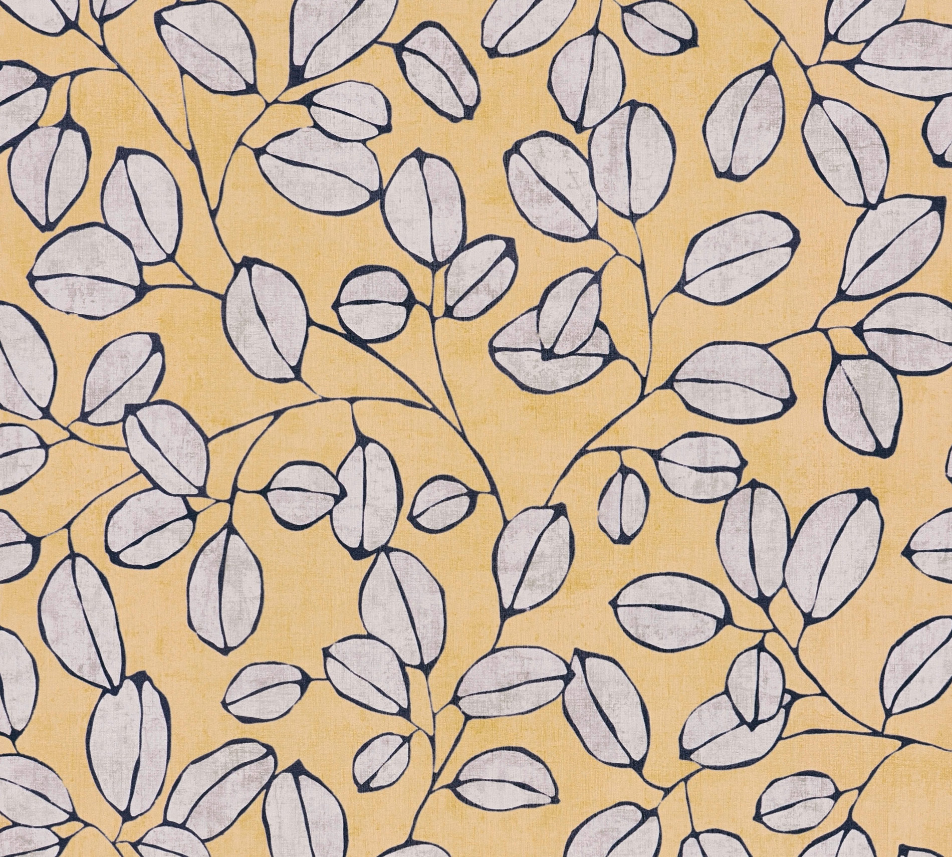 AS Vliestapete Nordic Feeling Blätter Gelb 791483