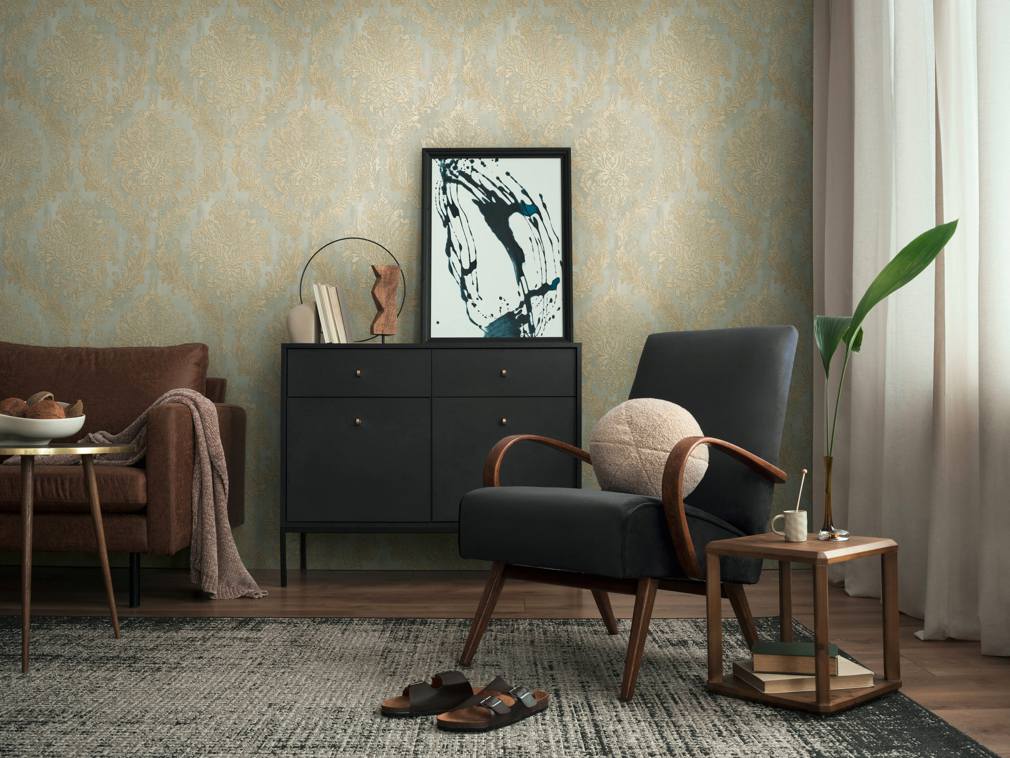 AS Vliestapete History of Art 2 Ornament Blau 790492