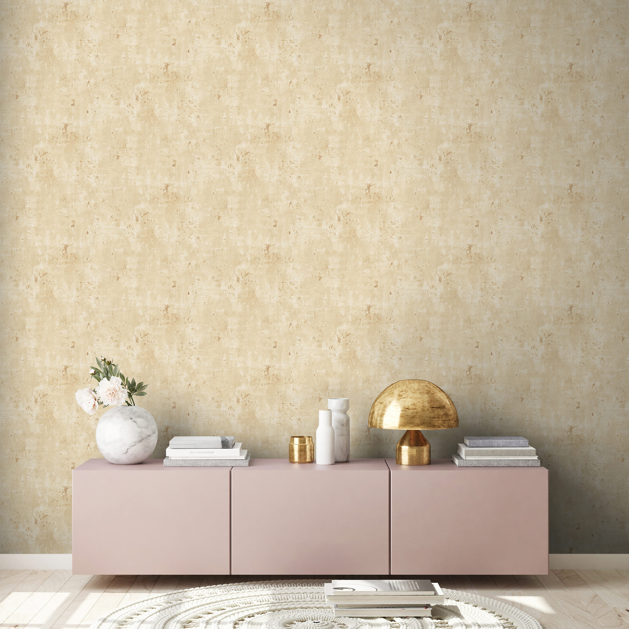 Livingwalls Vliestapete Stories of Life Putzoptik Beige 3967