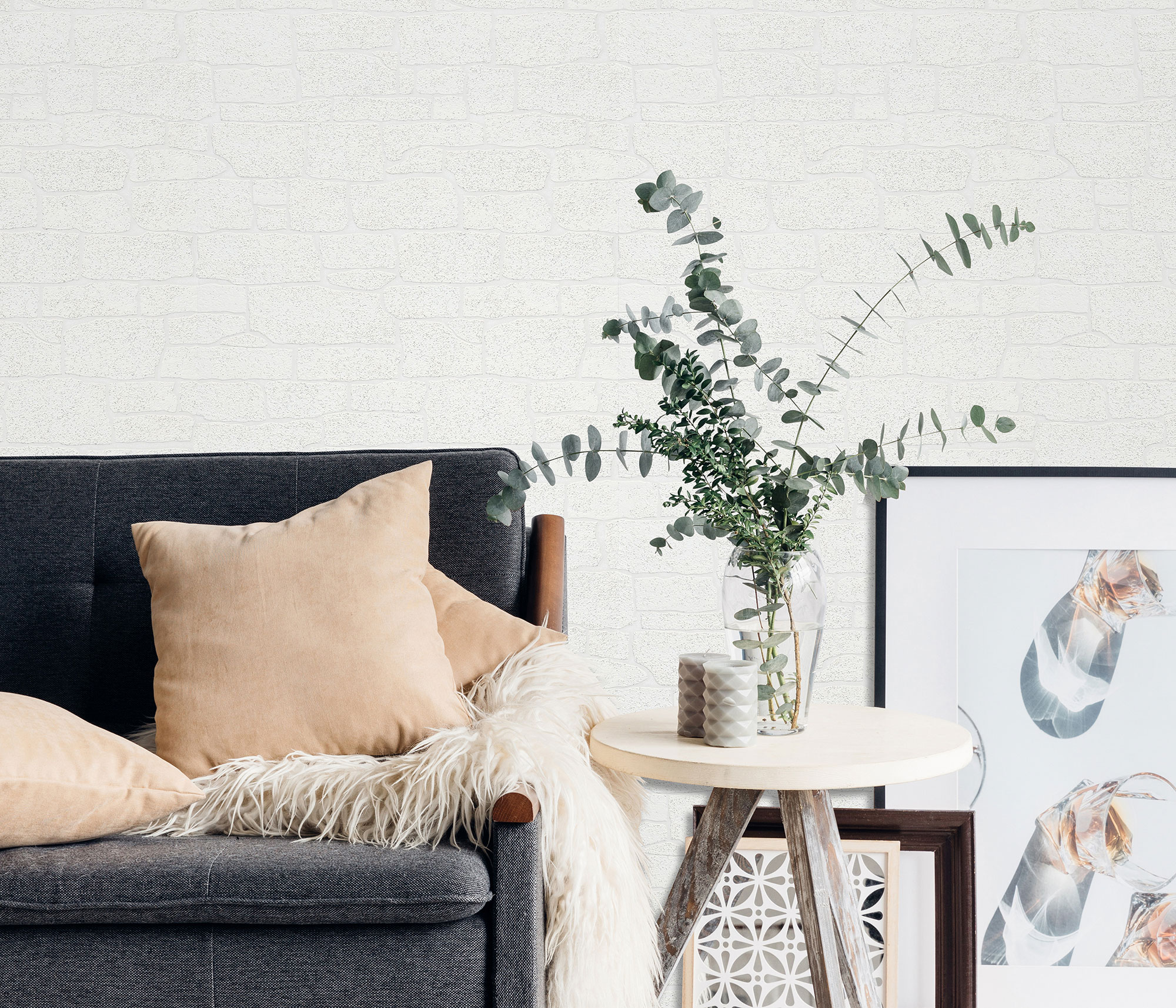 Erismann Vliestapete Imitations 2 weiß Steinoptik 1009101