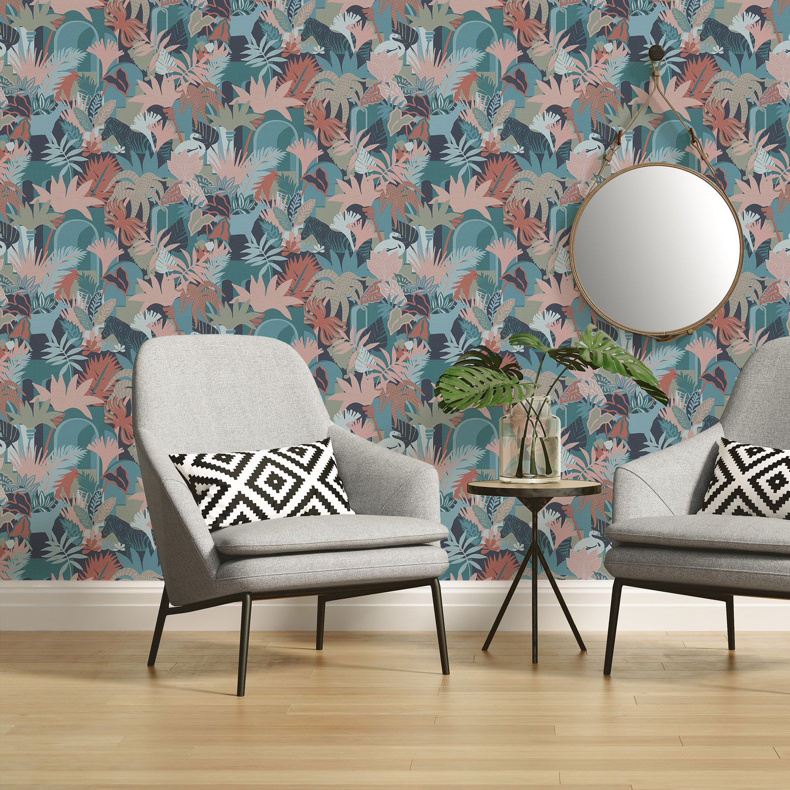 AS Vliestapete Antigua Satin Dschungeltapete Bunt 390963