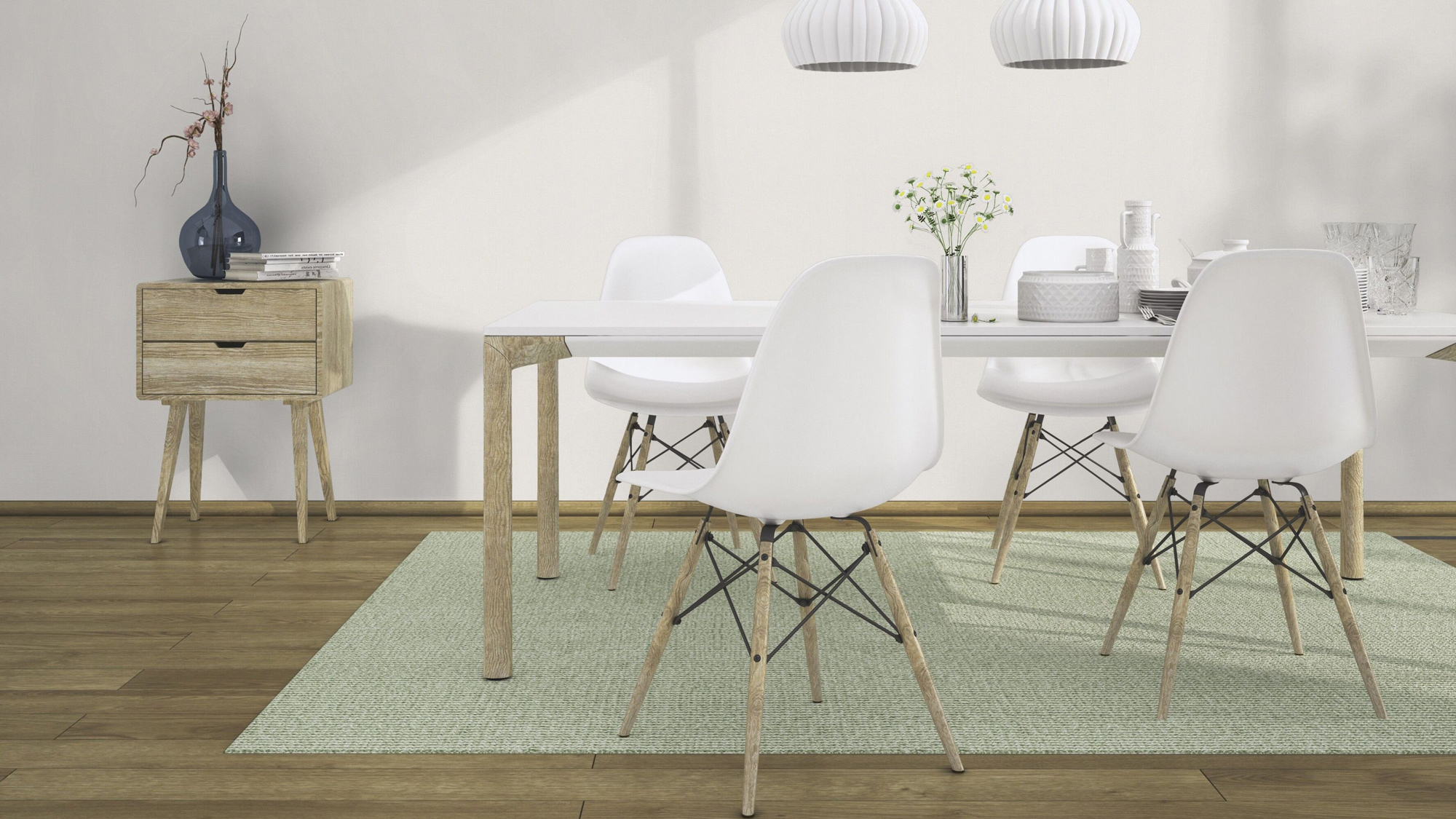 Rasch Vliestapete Deco Style Weiß 415346