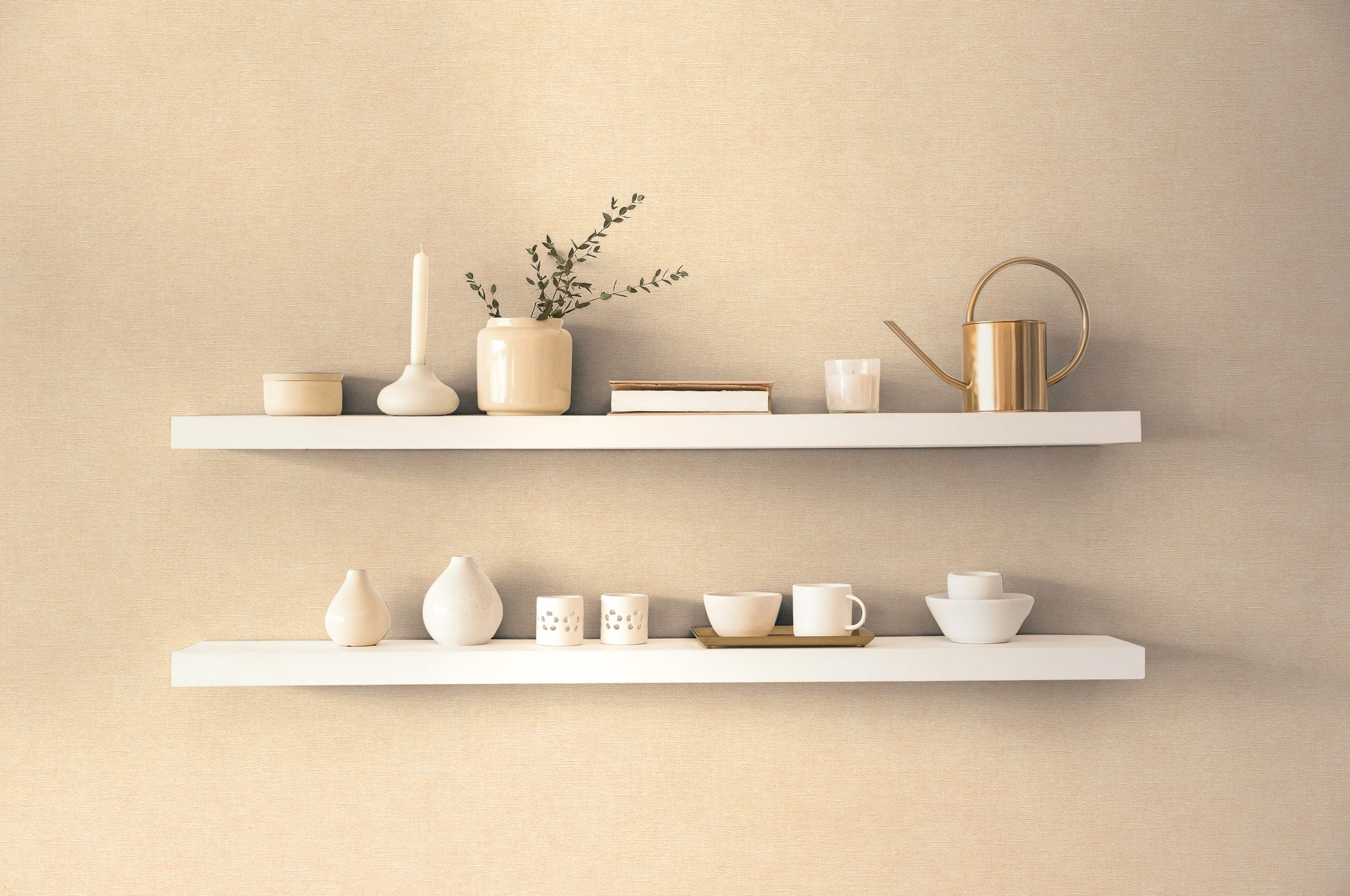 AS Vliestapete MS Hot Spots Unis Creme 395656