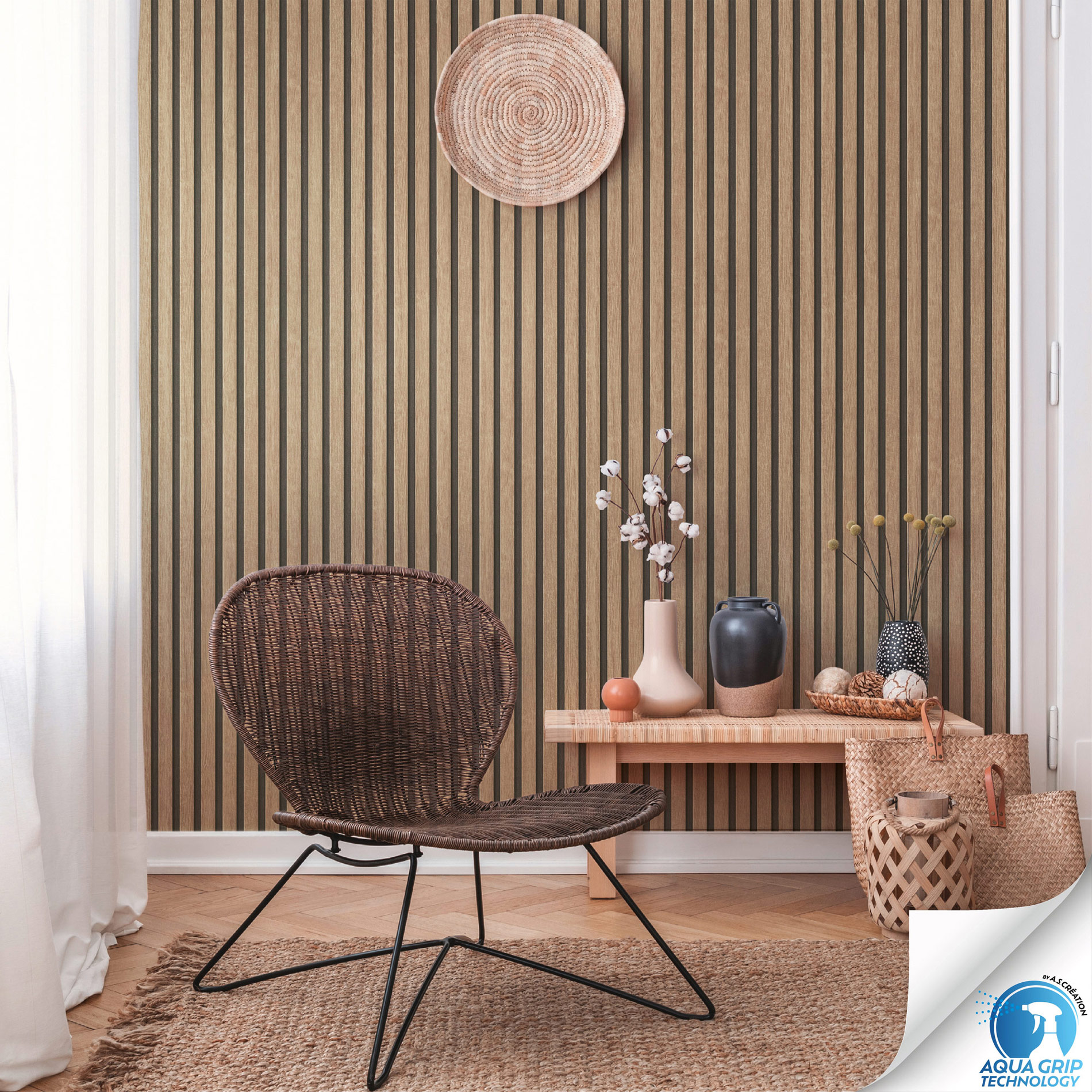 AS Vliestapete WOW Designdrop Holzoptik Braun 784591