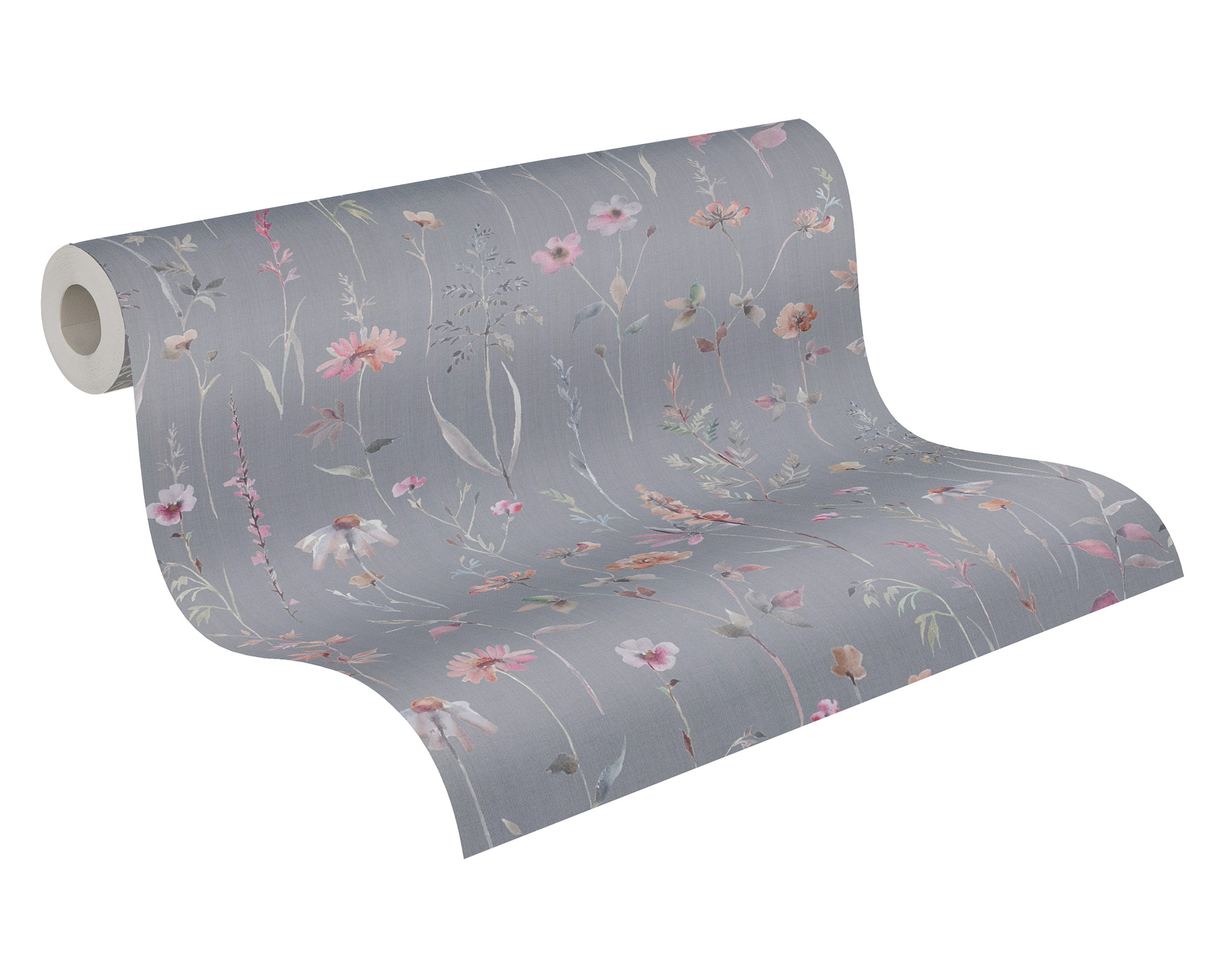 AS Vliestapete Trend Spectrum Blumentapete Grau 792372
