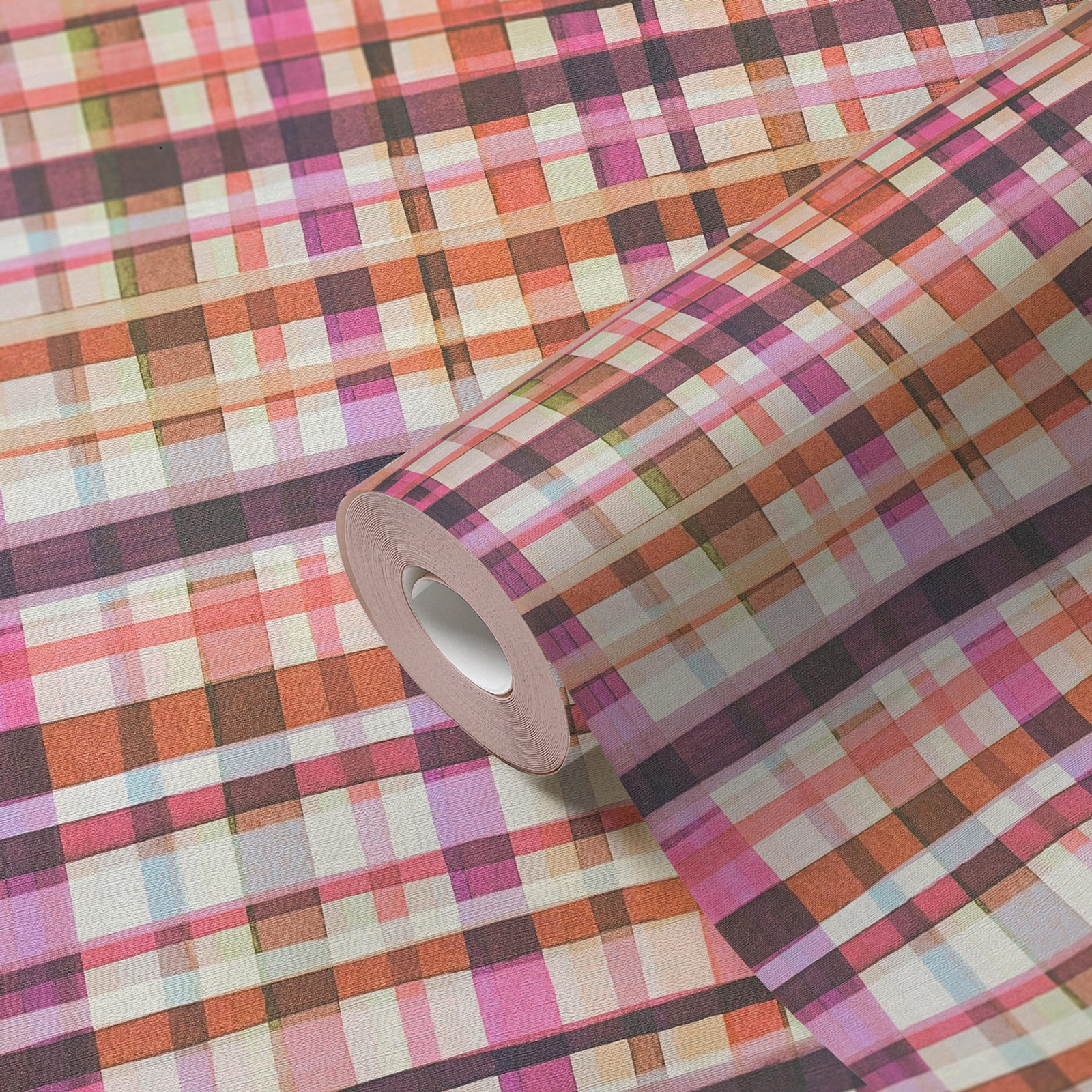 AS Vliestapete Anna d'Andrea Kariert Beige 782241