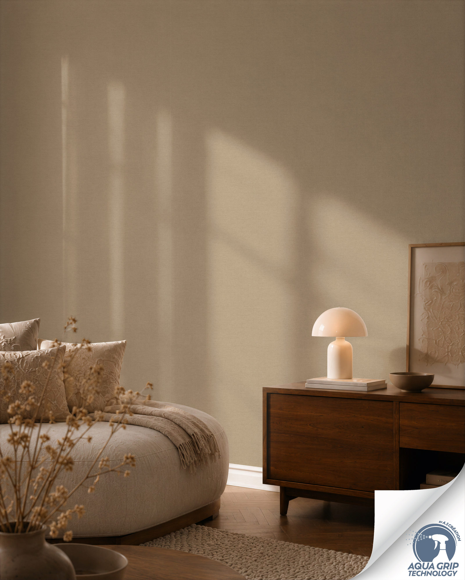 AS Vliestapete Cosiness Designdrop 2 Unitapete Braun 792434