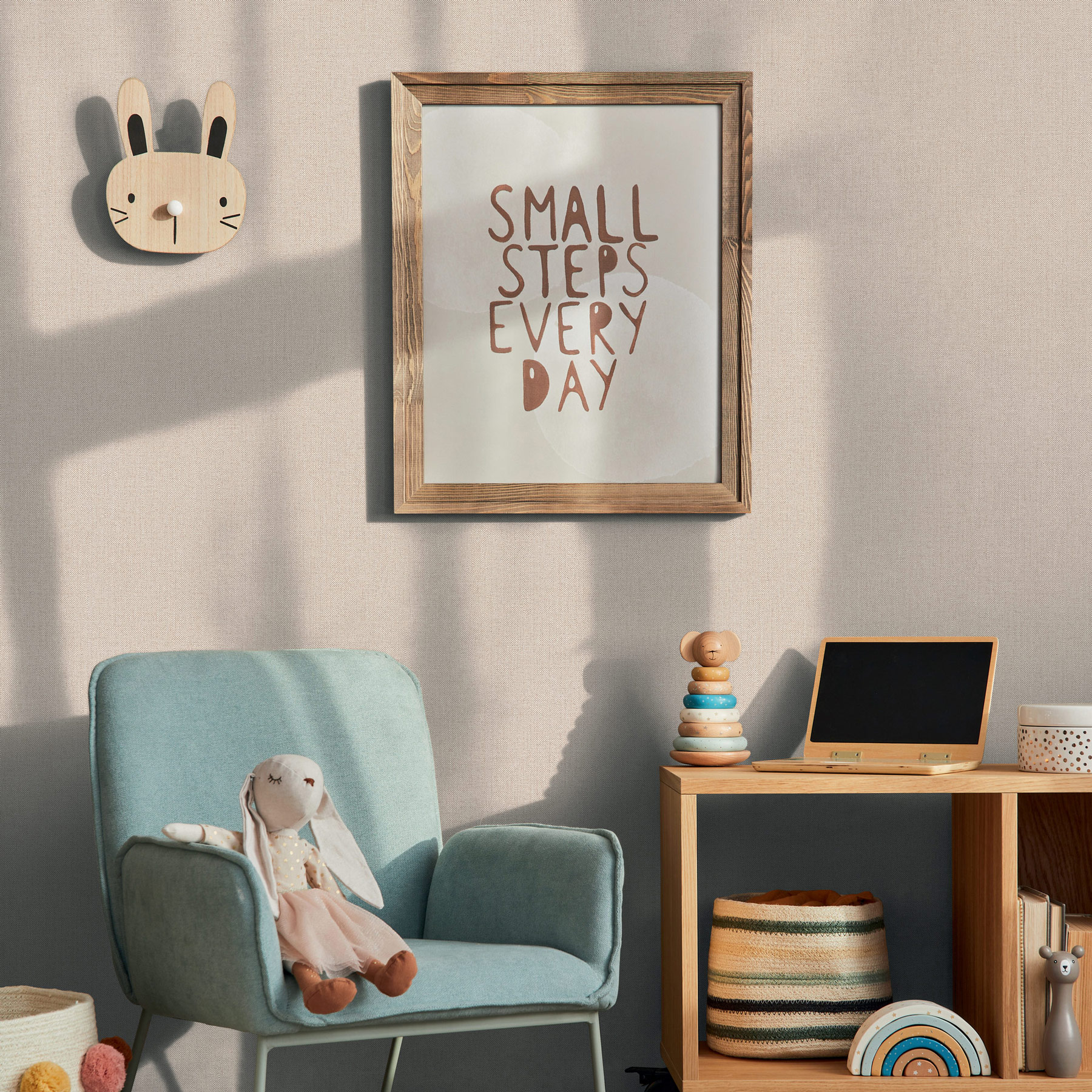 AS Vliestapete Kids Studio Unitapete Beige 363784