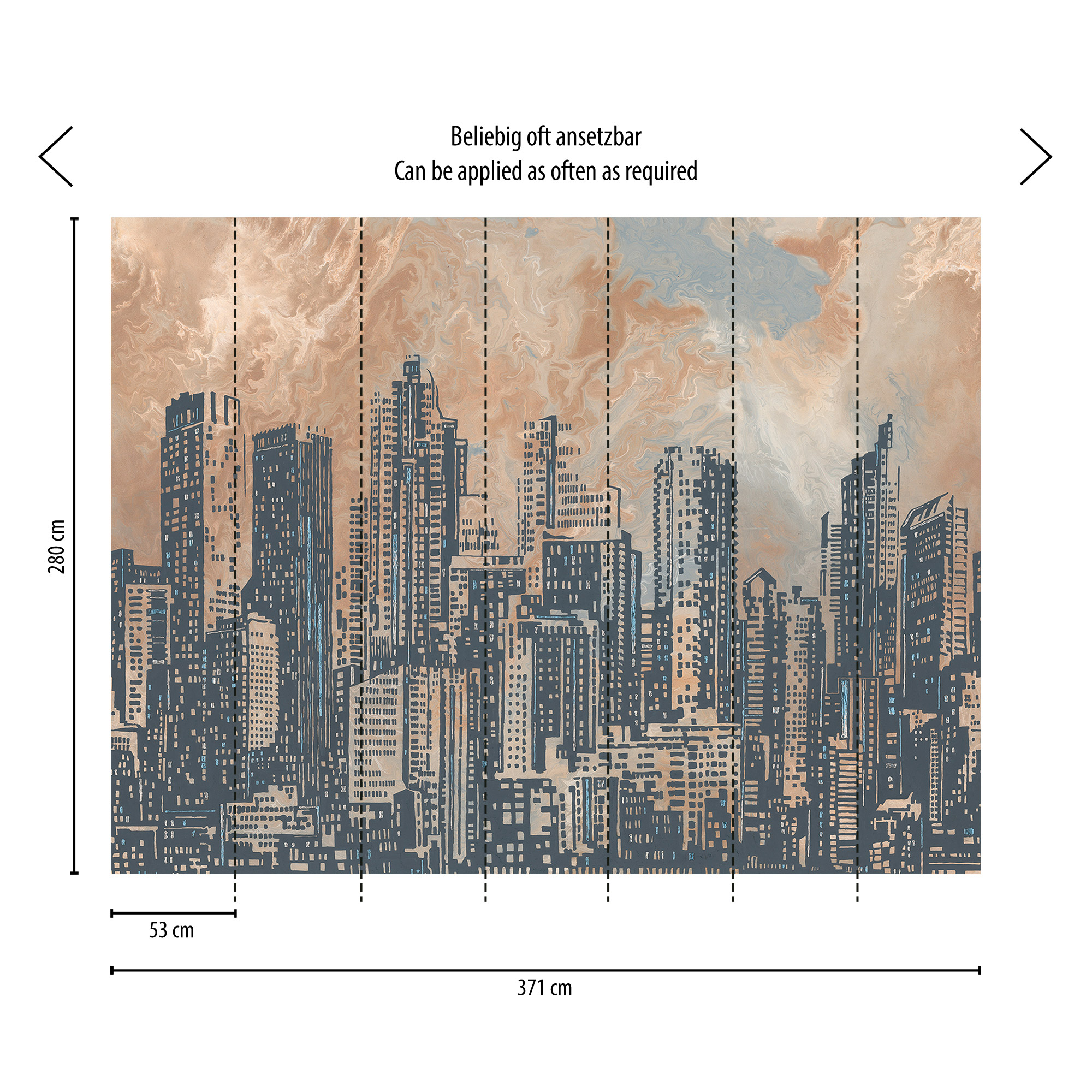 Livingwalls Vliestapete The Wall II Skyline 393331