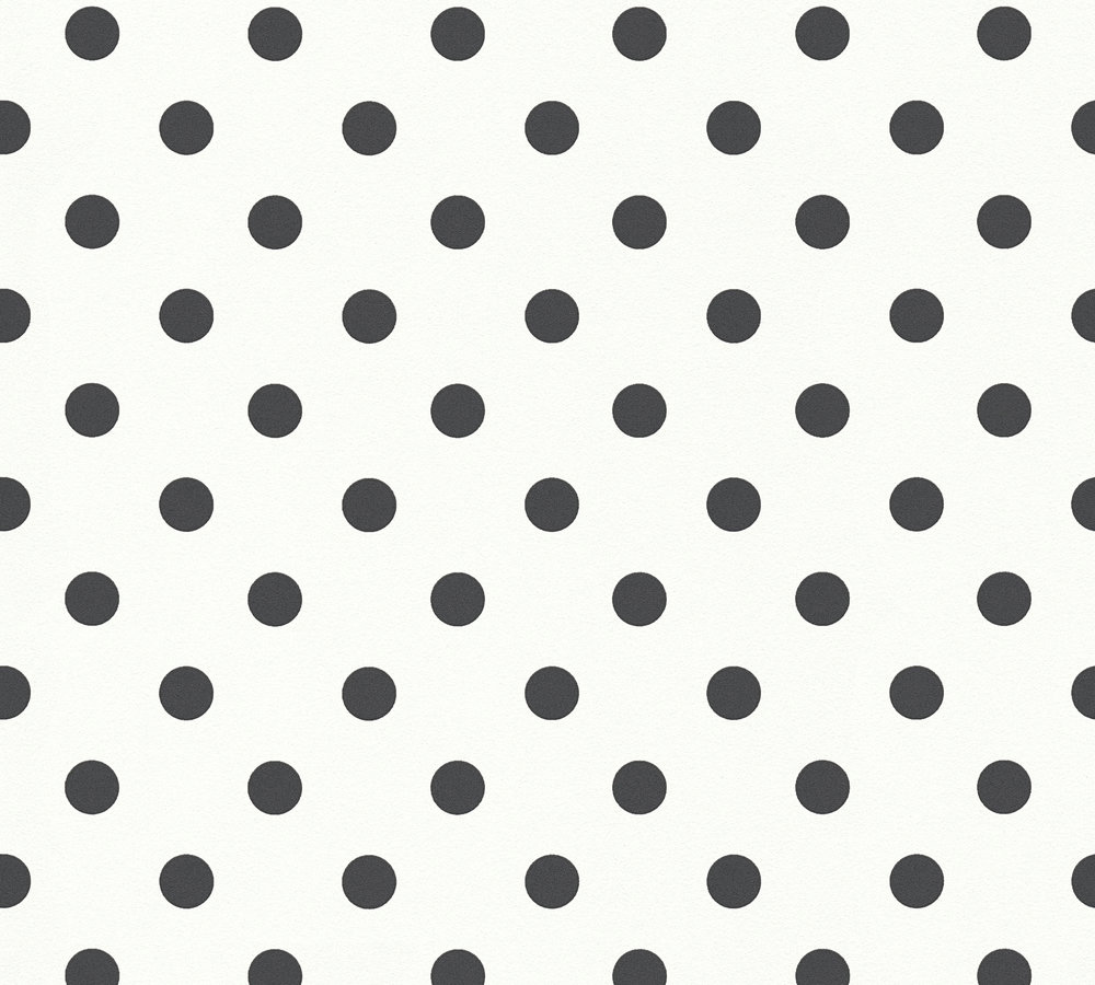 Thomas Vliestapete Dots weiss/schwarz TLT008 - 363363
