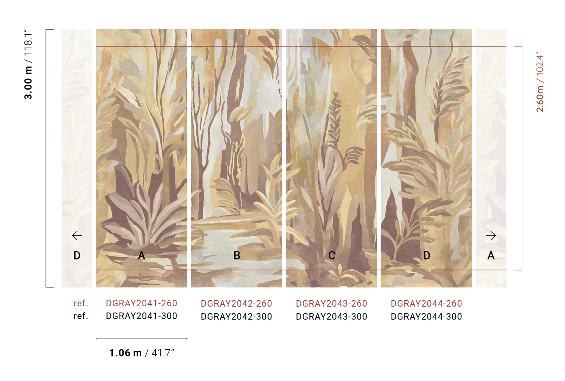 Masureel Fototapete Panel Ray Taiga Andorra DGRAY2041260