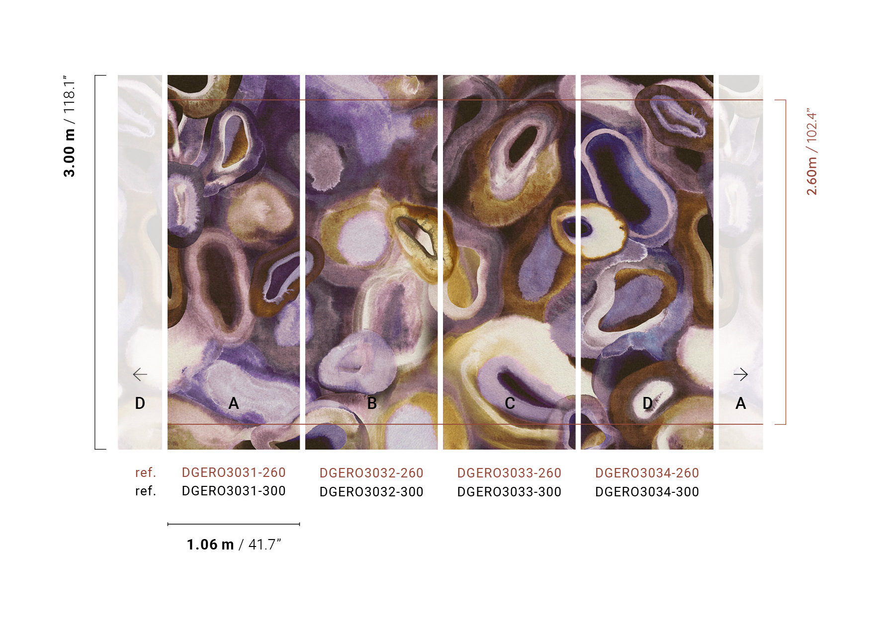 Masureel Fototapete Panel Erosion Acharius Astral DGERO30312