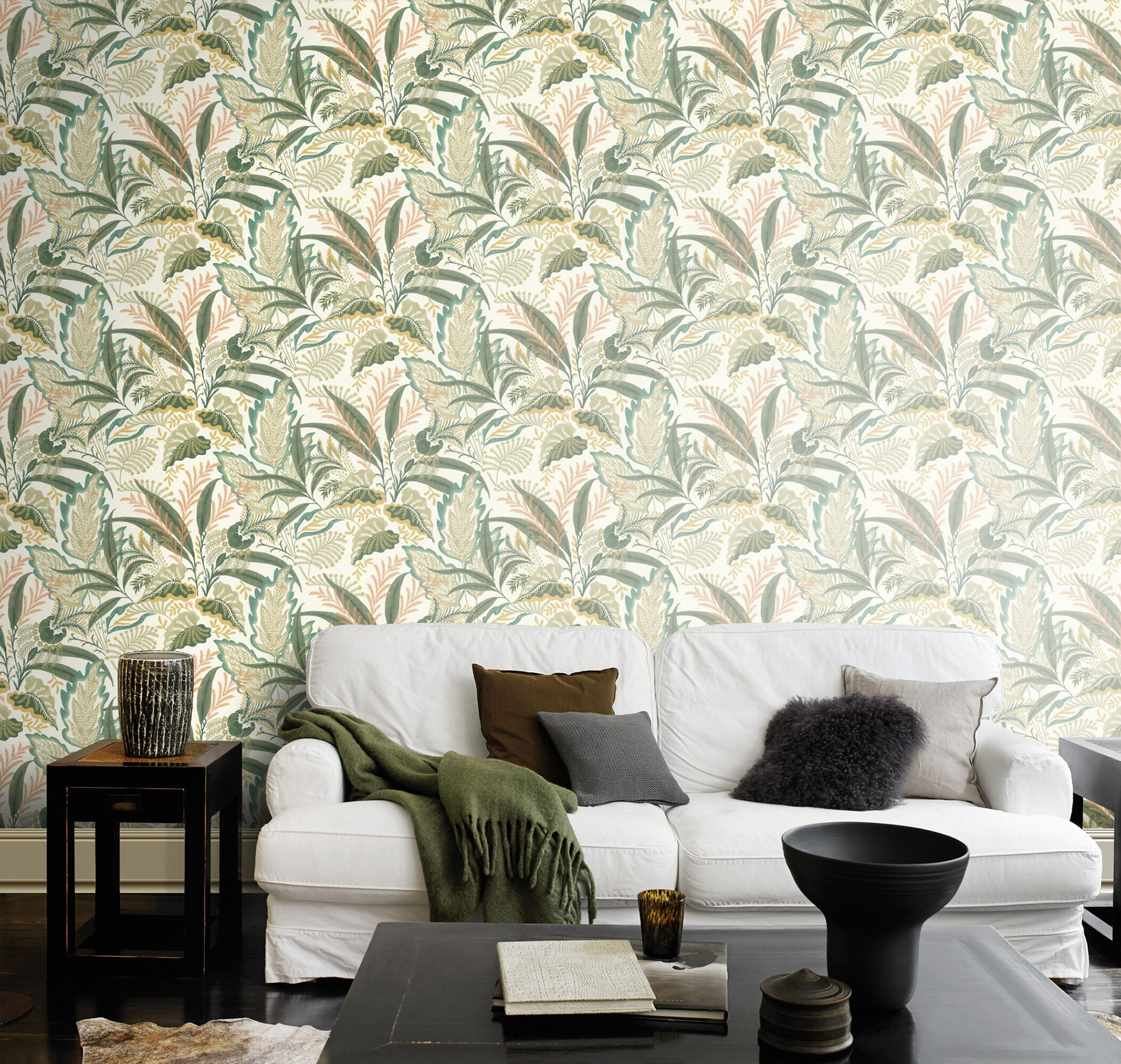 Rasch Vliestapete Beltesto Grün moosgrün Botanical 794762