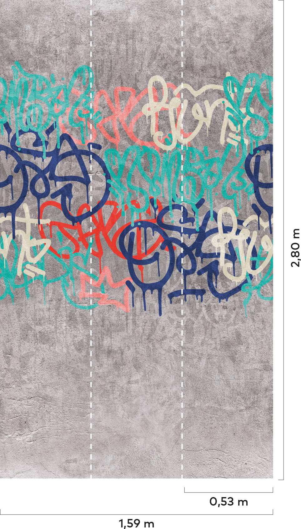 Grandeco Wandbild Eine Rolle ein Motiv Graffiti A35201