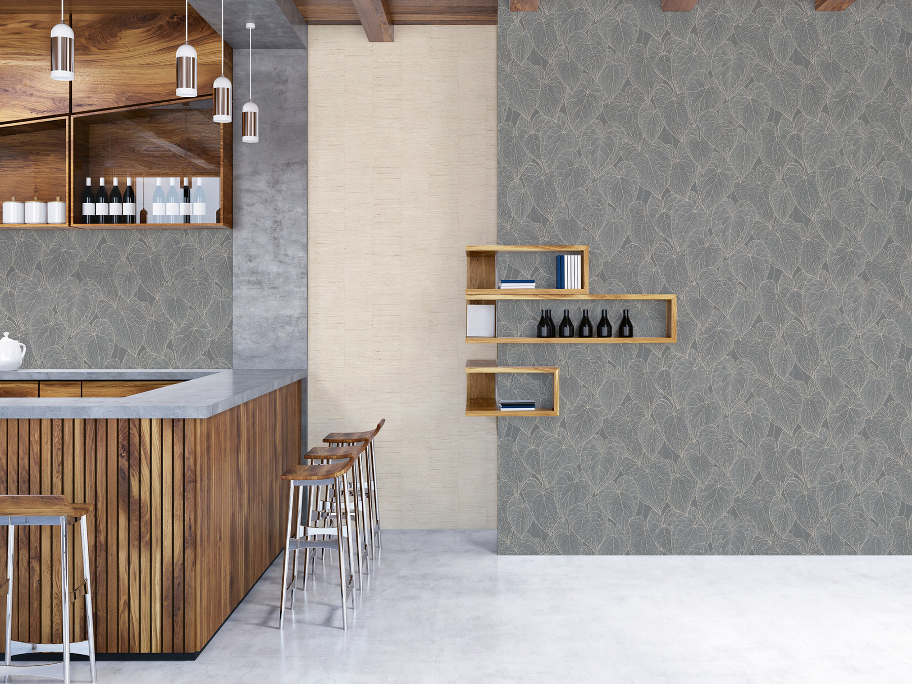 AS Vliestapete Daniel Hechter 7 Floral Grau 781283