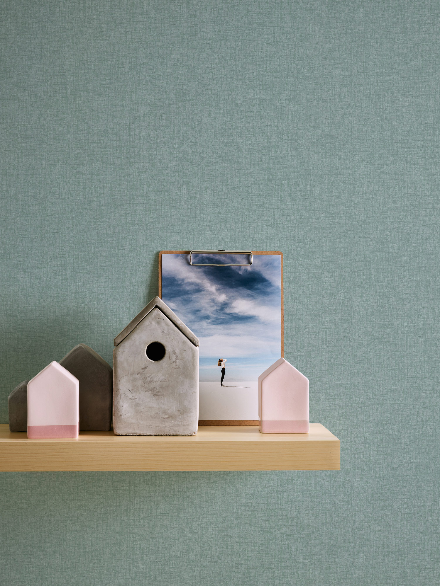 Livingwalls Vliestapete Stories of Life Uni Grün 396554